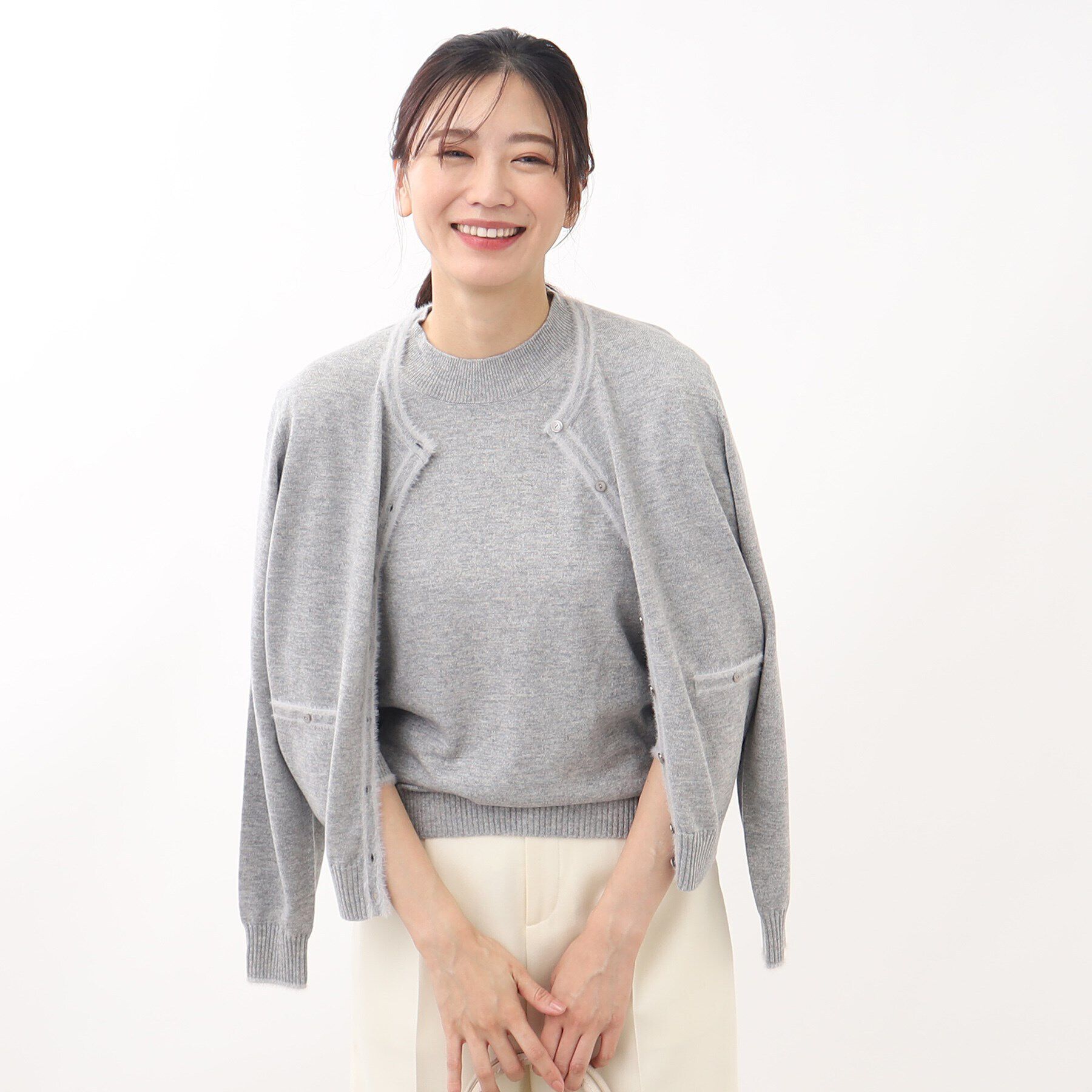 Reflect「【人気急上昇！/WEB限定カラーあり／洗える】ブローチ付きアンサンブルニット」|その他|