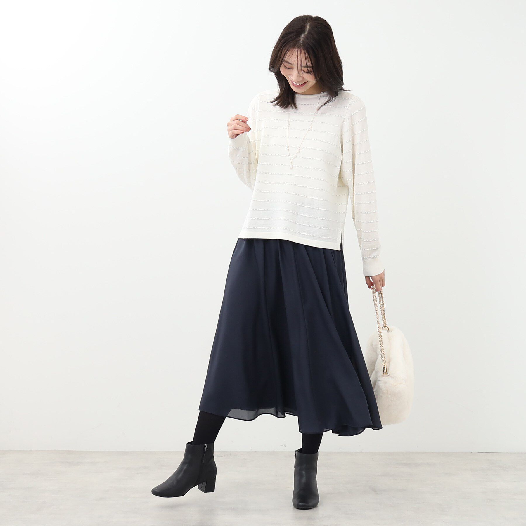 Reflect「【手洗い可】ハイゲージラメニット」|ニット・セーター|