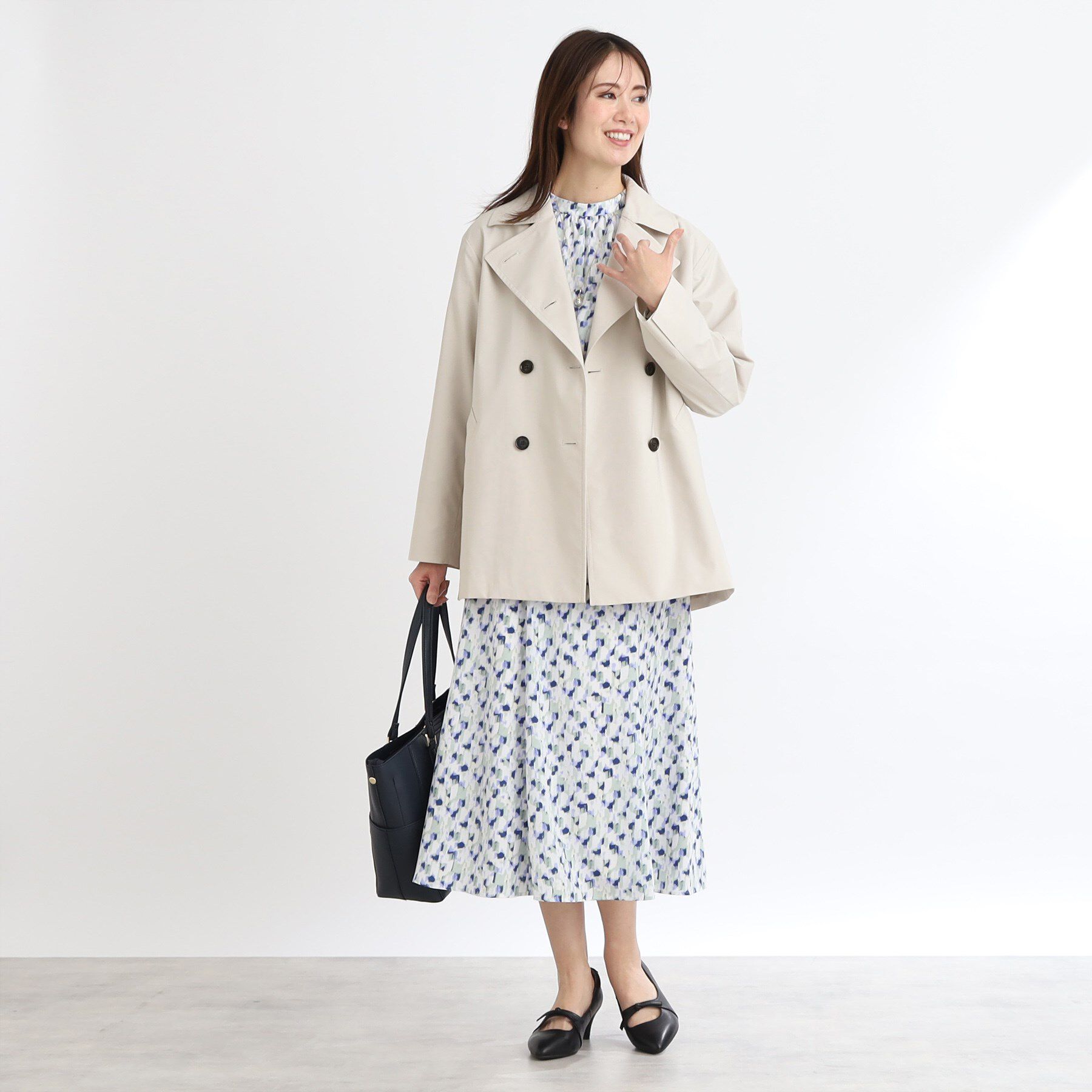 Reflect「【手洗い可／撥水】ライティミドル丈コート」|トレンチコート|