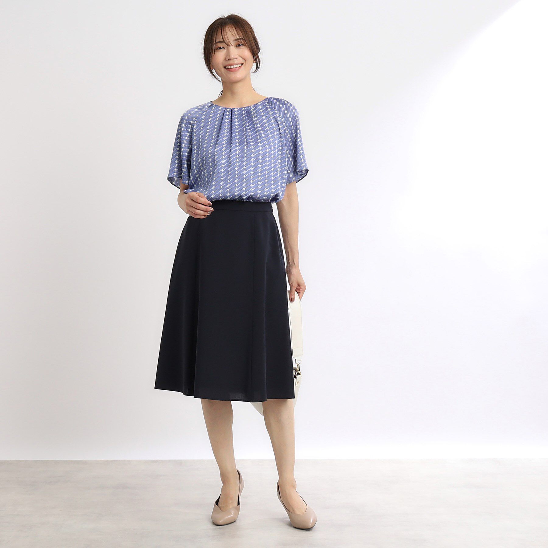 Reflect「【SALE／WEB限定カラーあり／接触冷感／マシンウォッシュ可／セットアップ可能】フレアスリーブプリ」|シャツ・ブラウス|