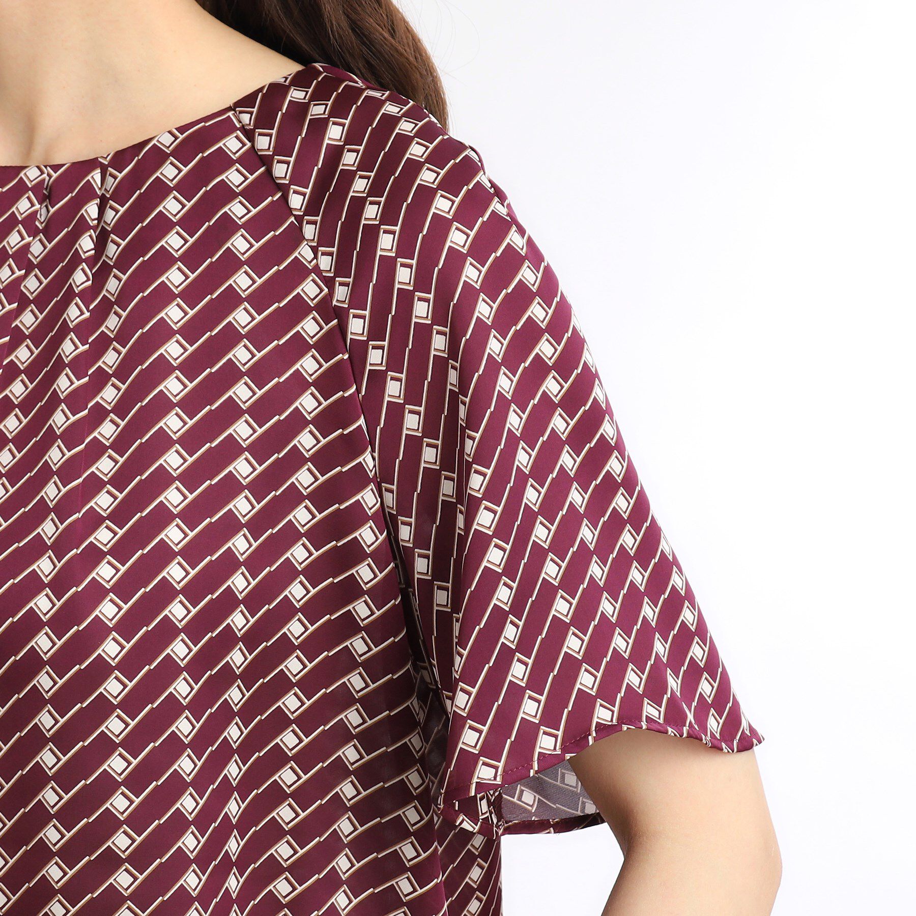 Reflect「【SALE／WEB限定カラーあり／接触冷感／マシンウォッシュ可／セットアップ可能】フレアスリーブプリ」|シャツ・ブラウス|