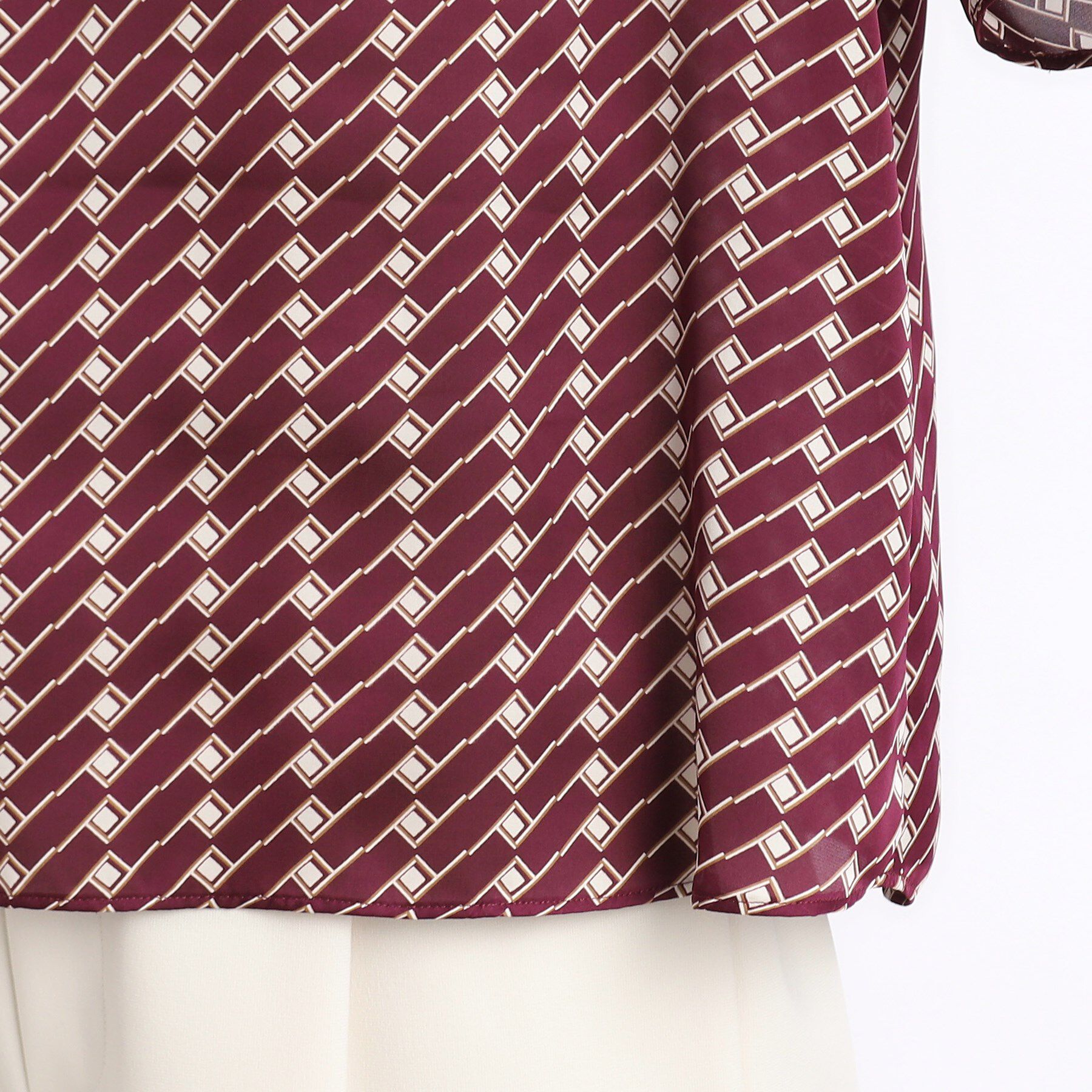 Reflect「【SALE／WEB限定カラーあり／接触冷感／マシンウォッシュ可／セットアップ可能】フレアスリーブプリ」|シャツ・ブラウス|