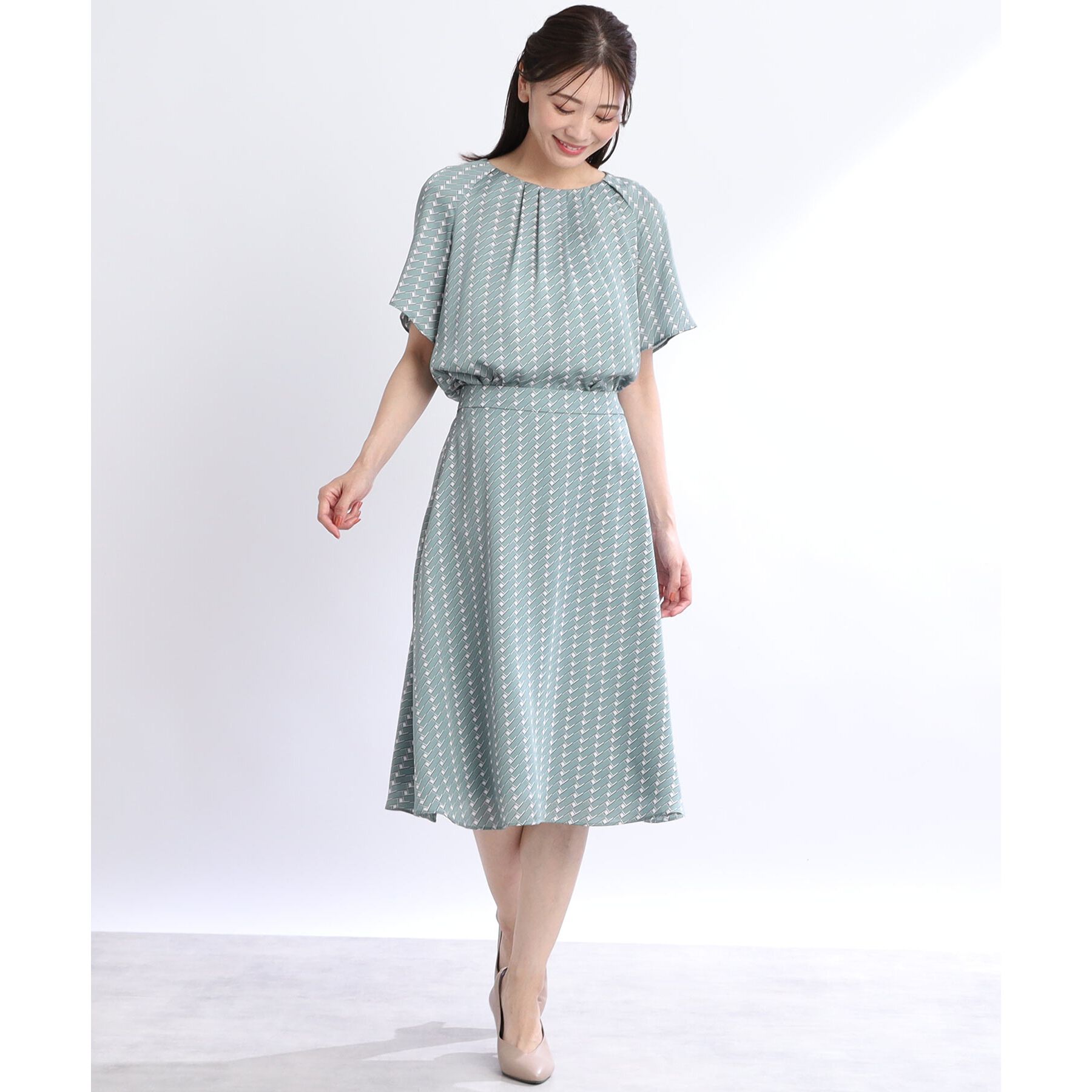 Reflect「【SALE／WEB限定カラーあり／接触冷感／マシンウォッシュ可／セットアップ可能】フレアスリーブプリ」|シャツ・ブラウス|