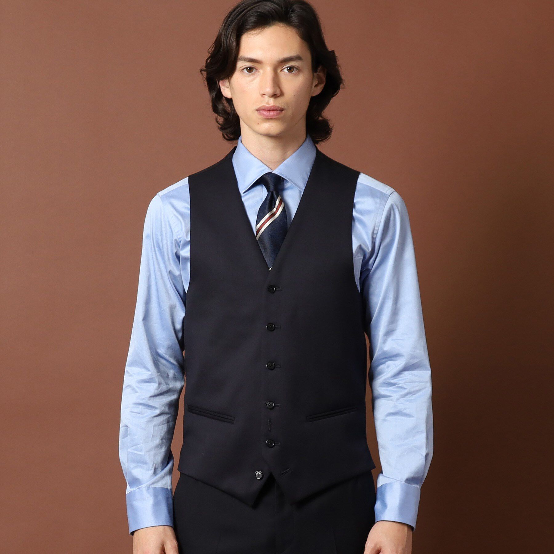 DRESSTERIOR「【セットアップ可】Super100's 3ピース ジレ」|ベスト・ジレ|