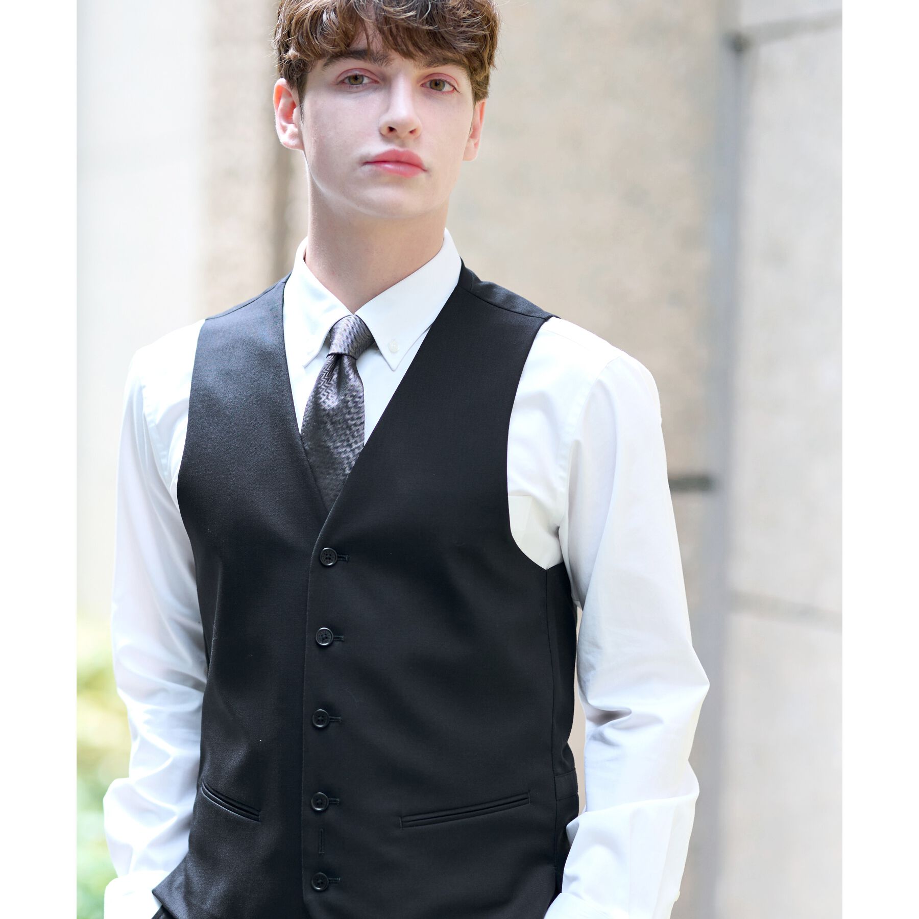 DRESSTERIOR「【セットアップ可】Super100's 3ピース ジレ」|ベスト・ジレ|