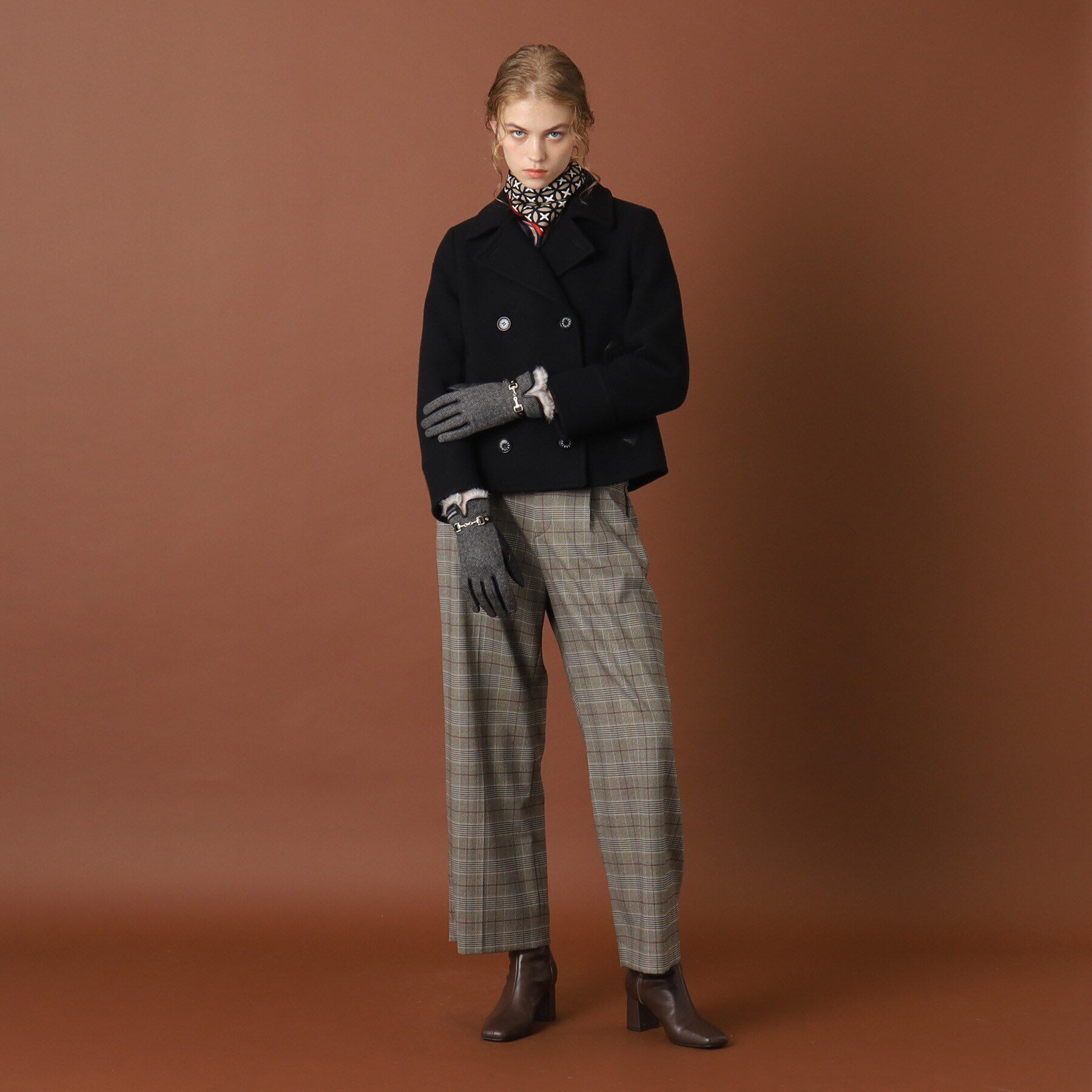 DRESSTERIOR「オーバーラップサークルシルクスカーフ」|バンダナ・スカーフ|