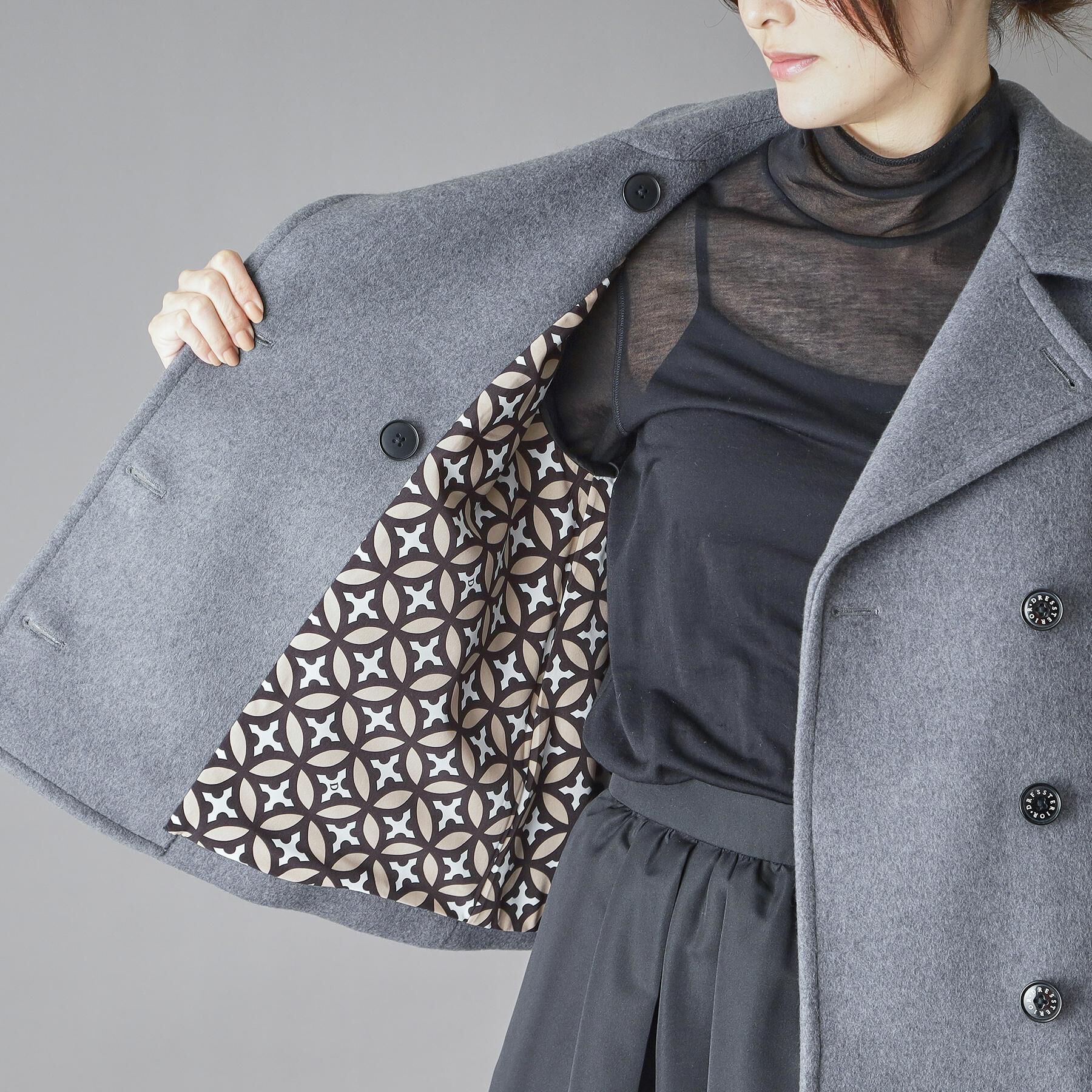 DRESSTERIOR「【CLASSY.12月号/otonaMUSE11月号掲載】Super140'sショートPジャケット」|ピーコート|