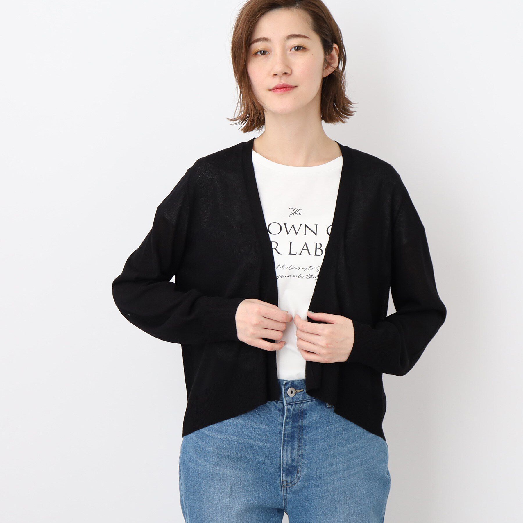 grove「洗える！華やか！便利でベストなスパークショートカーディガン！」|カーディガン|