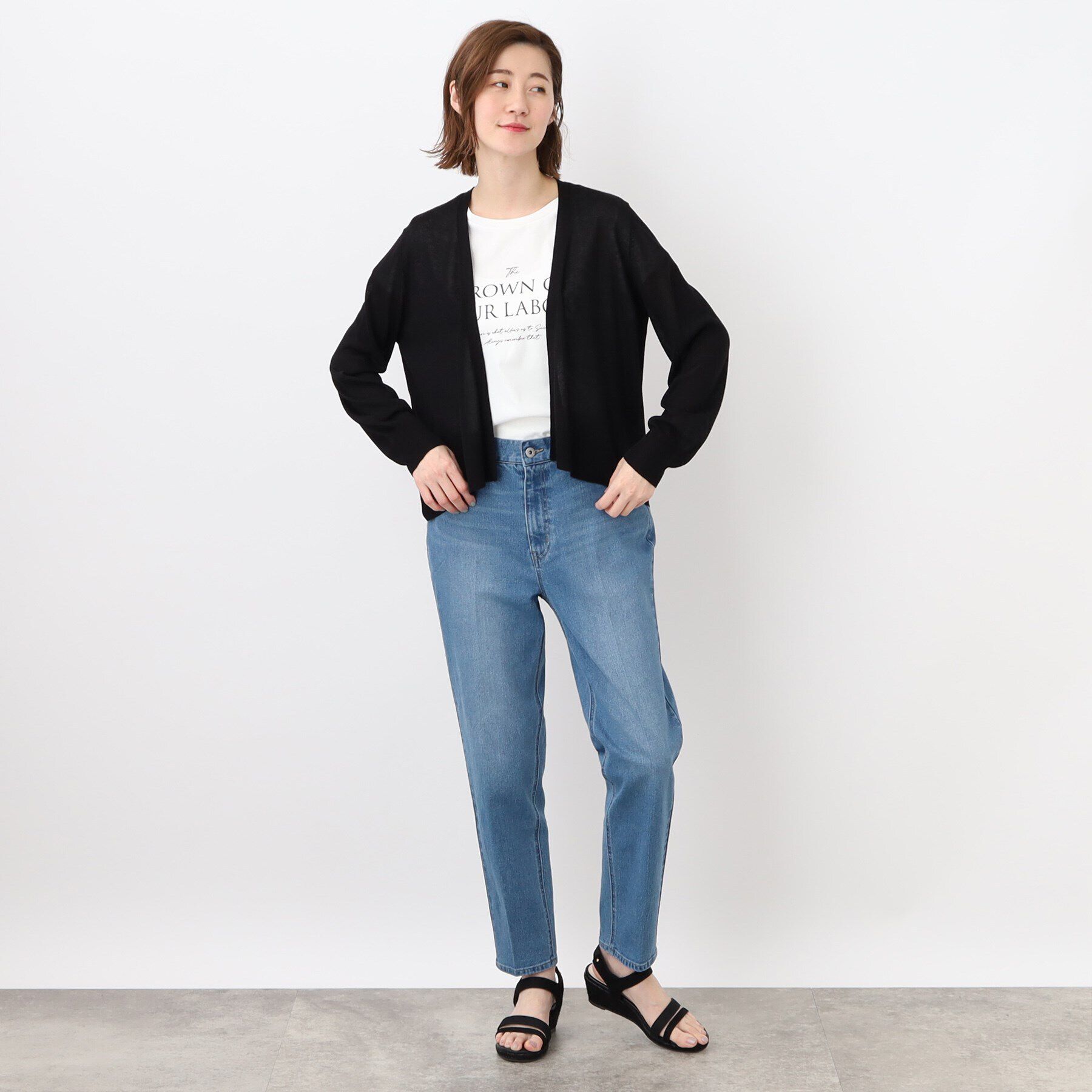 grove「洗える！華やか！便利でベストなスパークショートカーディガン！」|カーディガン|