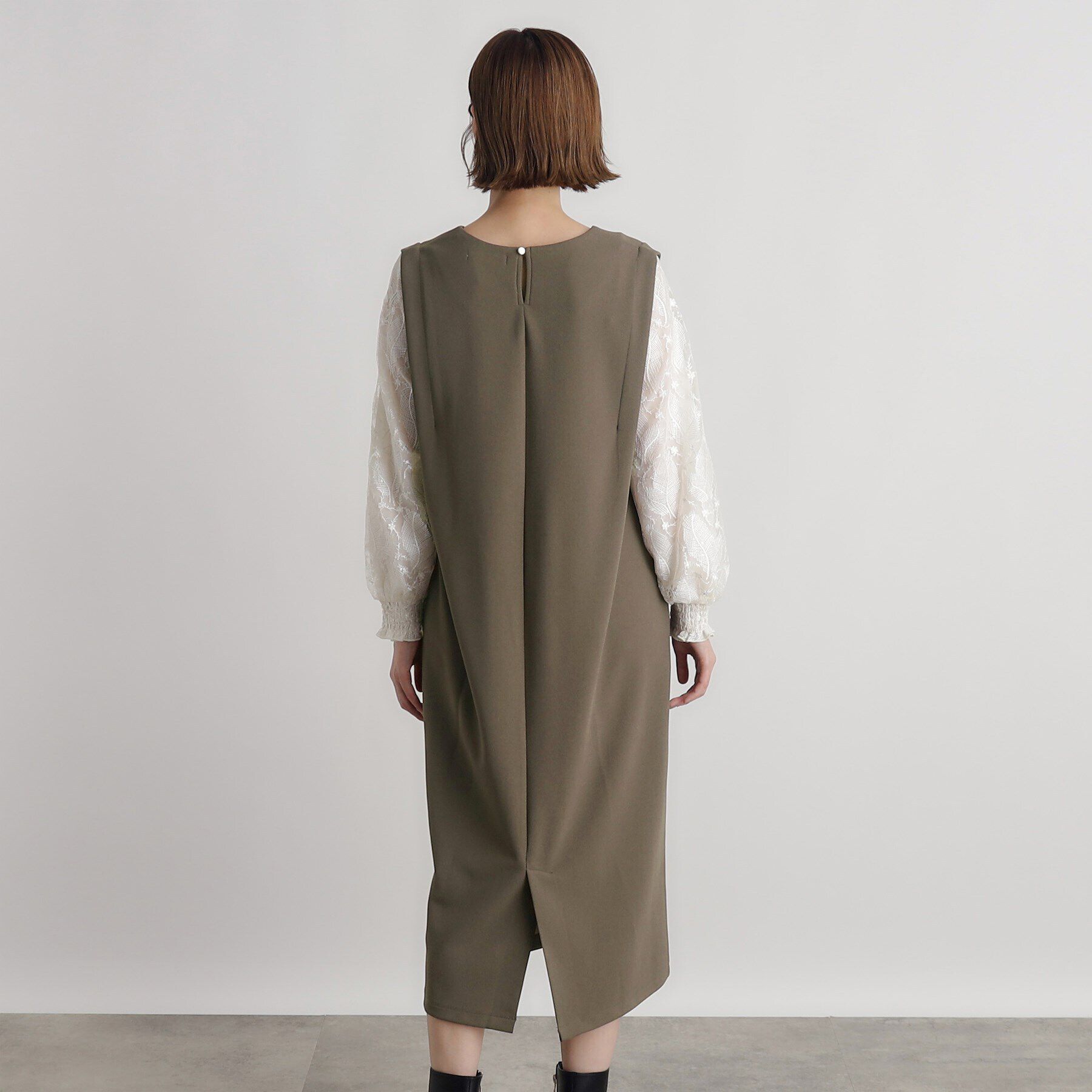 grove「袖スパンコールチュールコンビワンピース」|ワンピース|