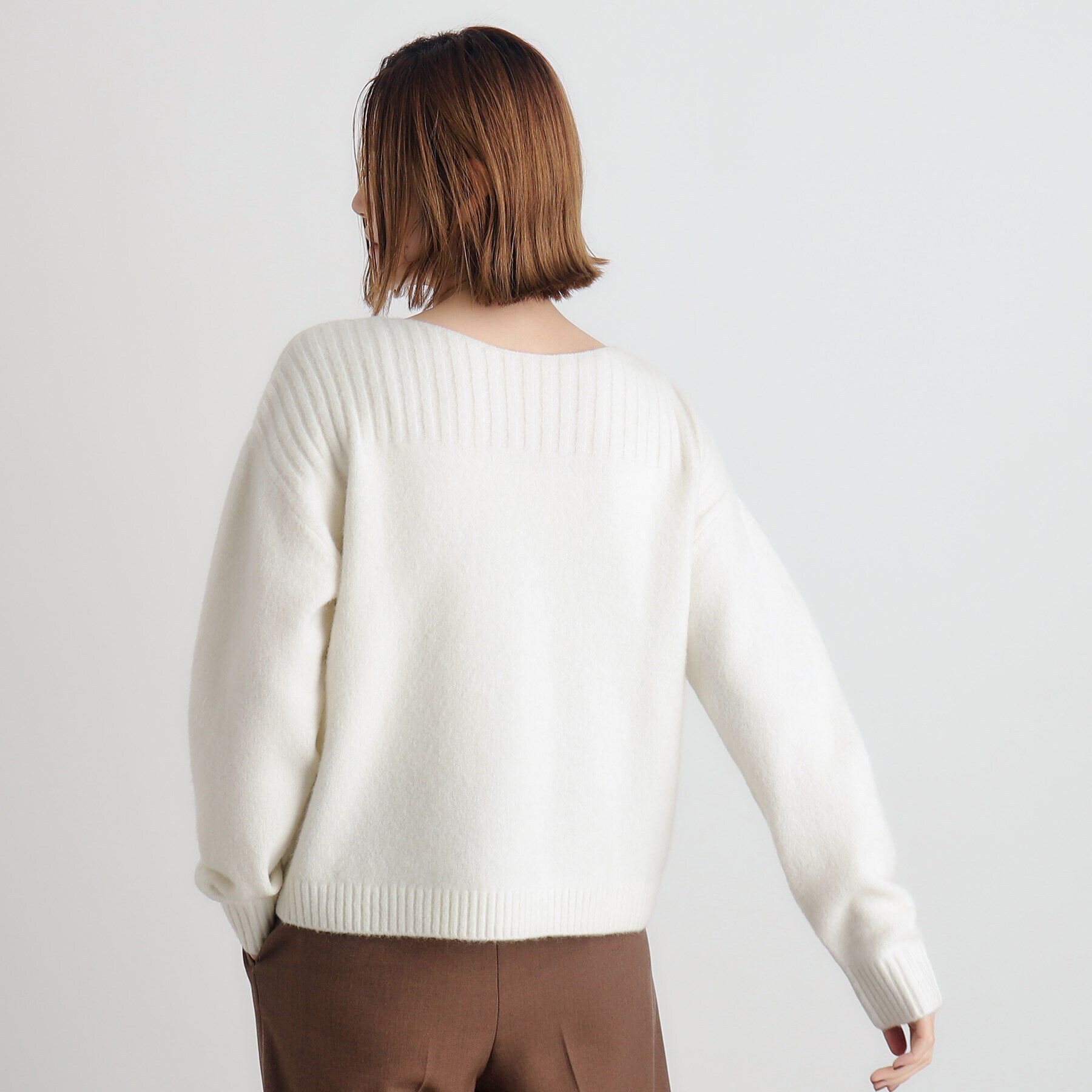 grove「ボートネックヨークリブプルオーバー【洗える】」|ニット・セーター|