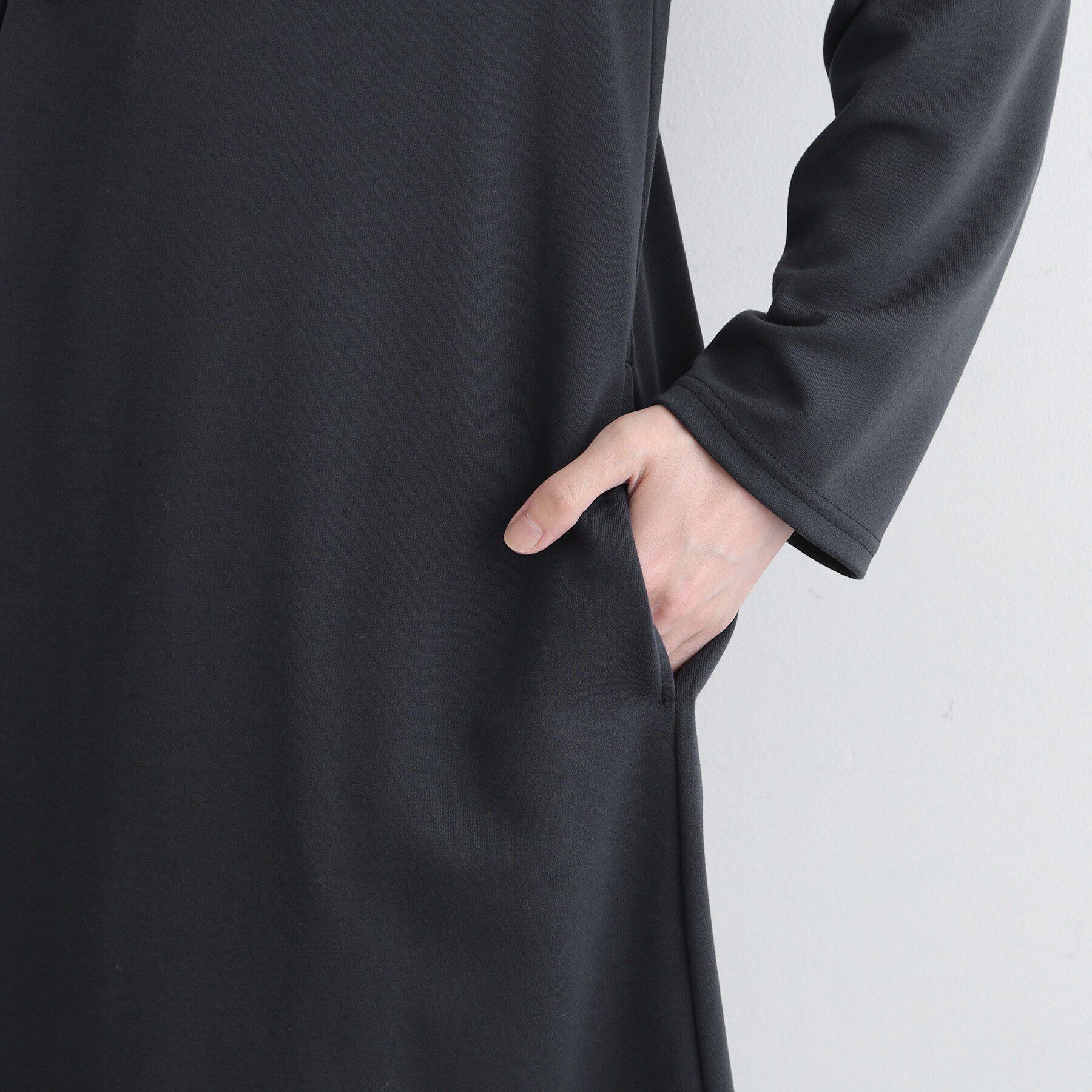 INDIVI「【洗える/日本製】カットソーロングカーディガンジャケット」|ノーカラージャケット|