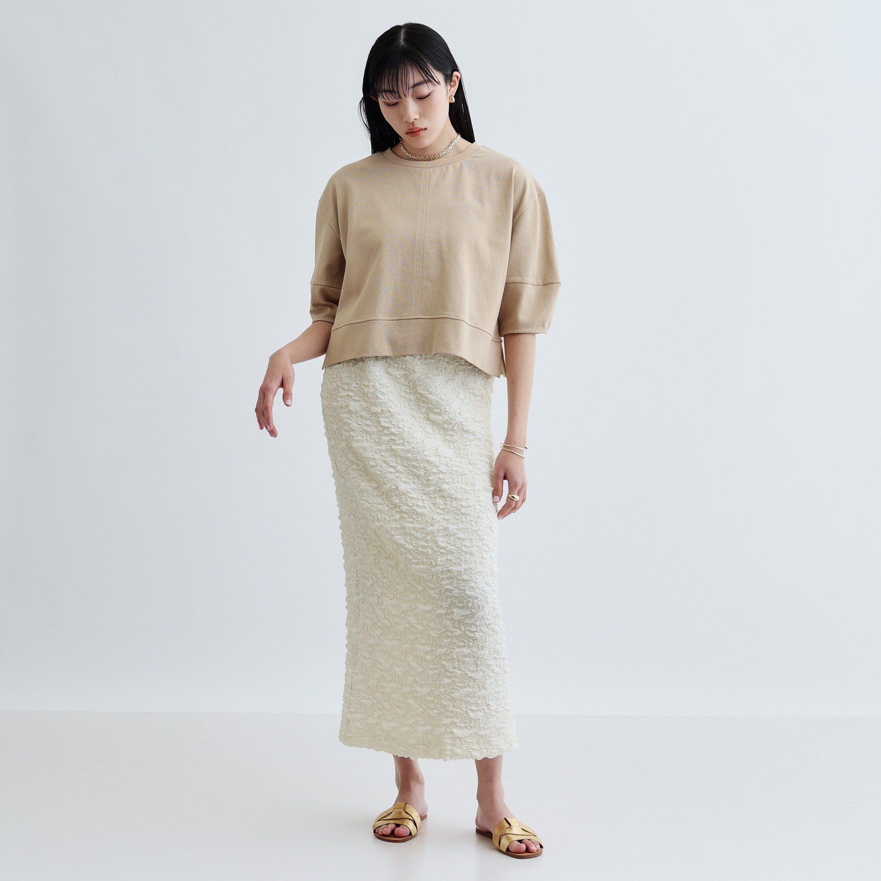 GALLEST「【再入荷】フォルムスリーブカットソー」|Tシャツ・カットソー|