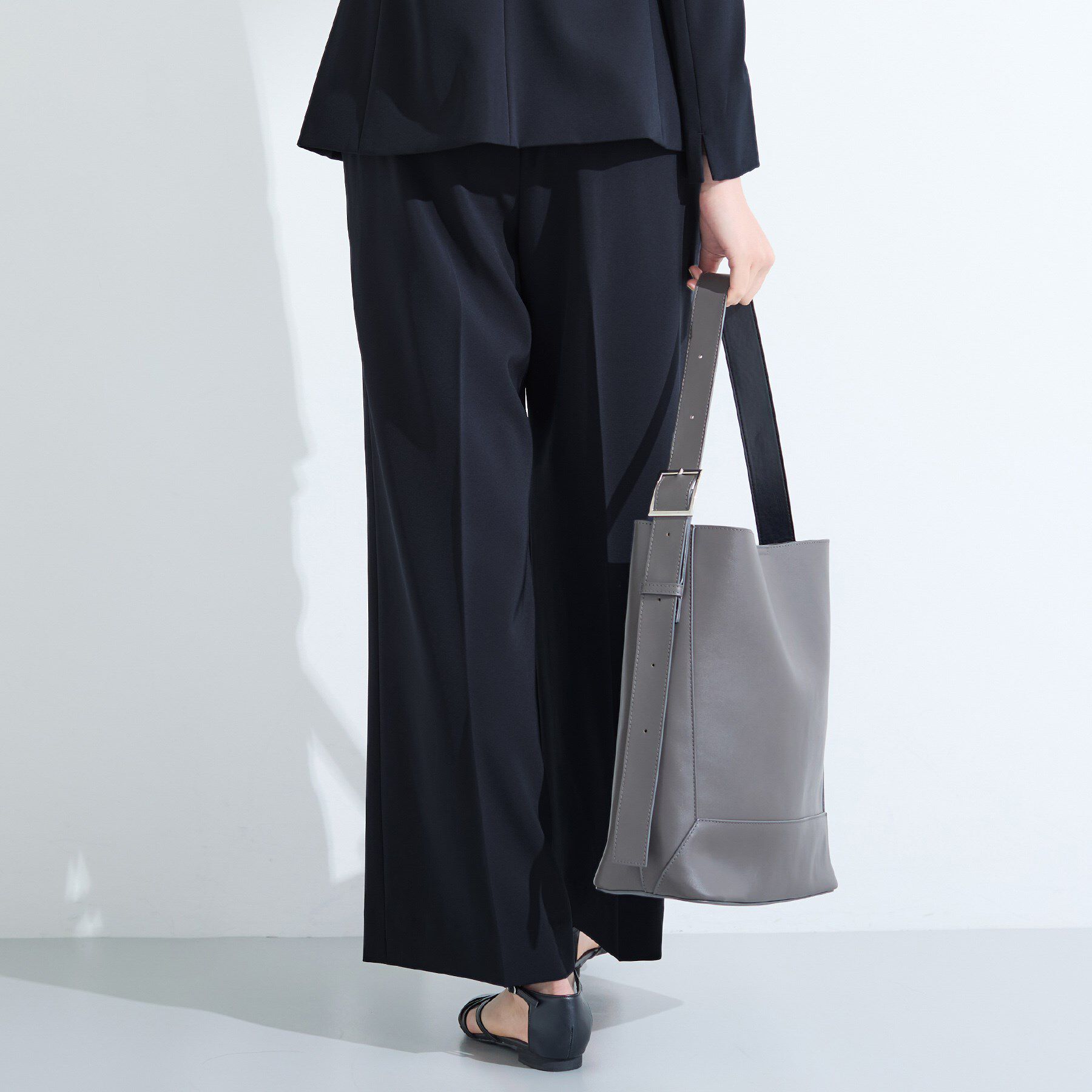 INDIVI「【洗える／UVケア】ストレッチワイドパンツ」|スーツ|