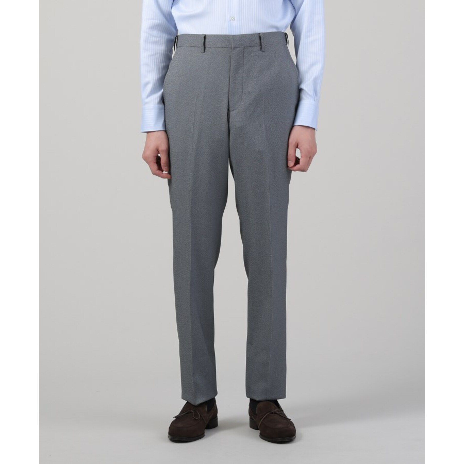 TAKEO KIKUCHI「【ONOFF/セットアップ対応】メランジ シャークスキン ストレッチ パンツ」|スーツ|