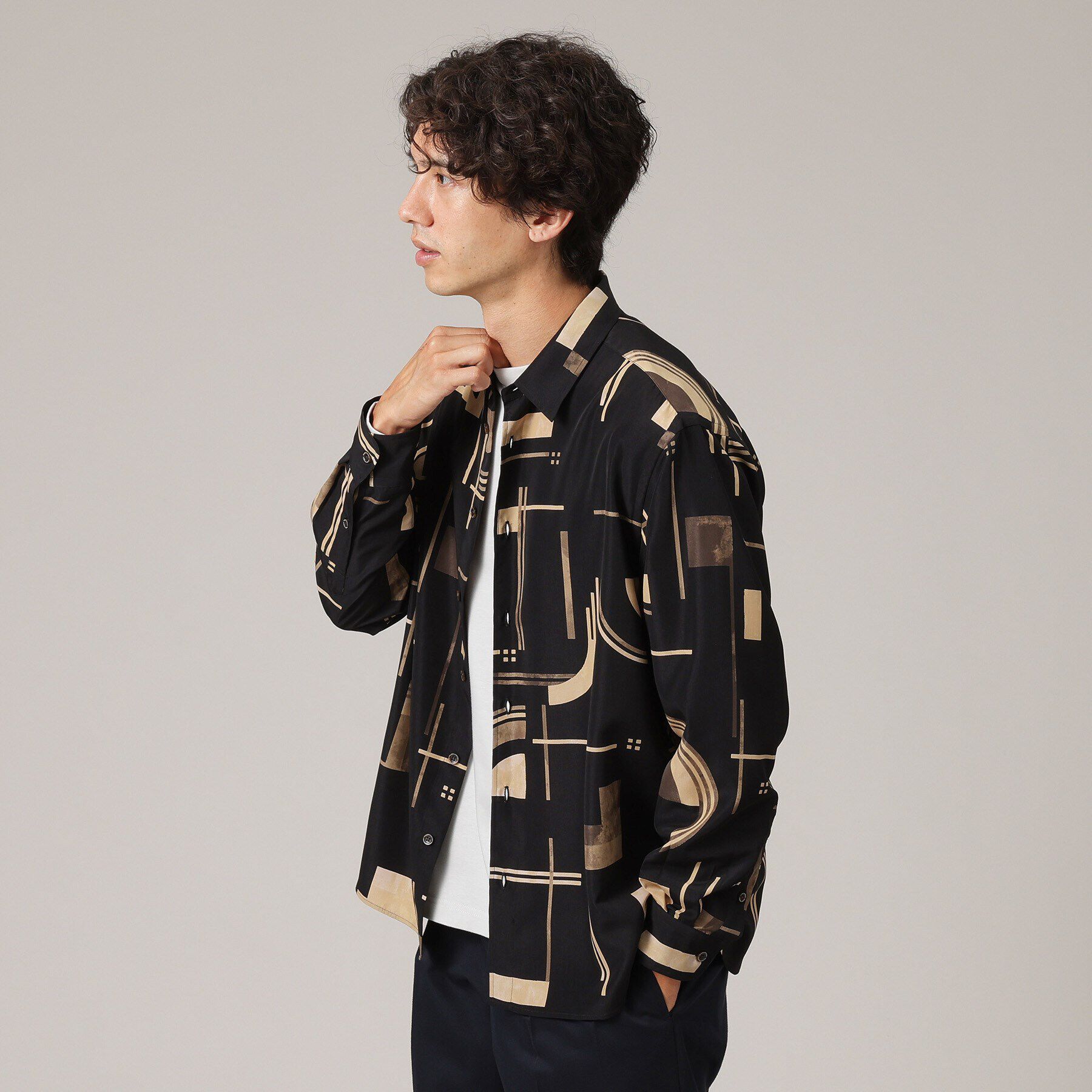 TAKEO KIKUCHI「アールデコ調アーカイブDM総柄シャツ」|シャツ・ブラウス|
