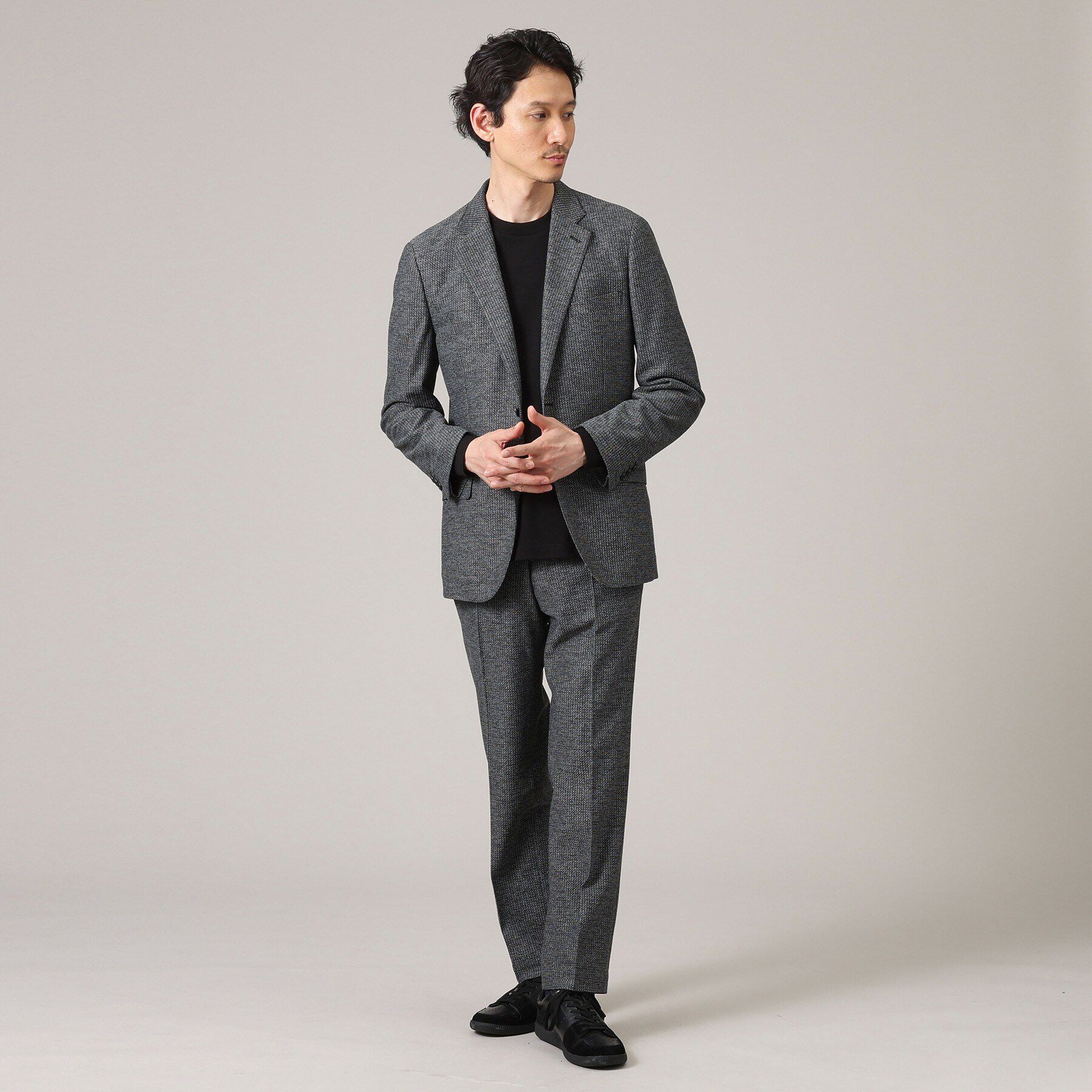 TAKEO KIKUCHI「【限定展開】先染めメランジ スラックス（セットアップ対応）」|その他|