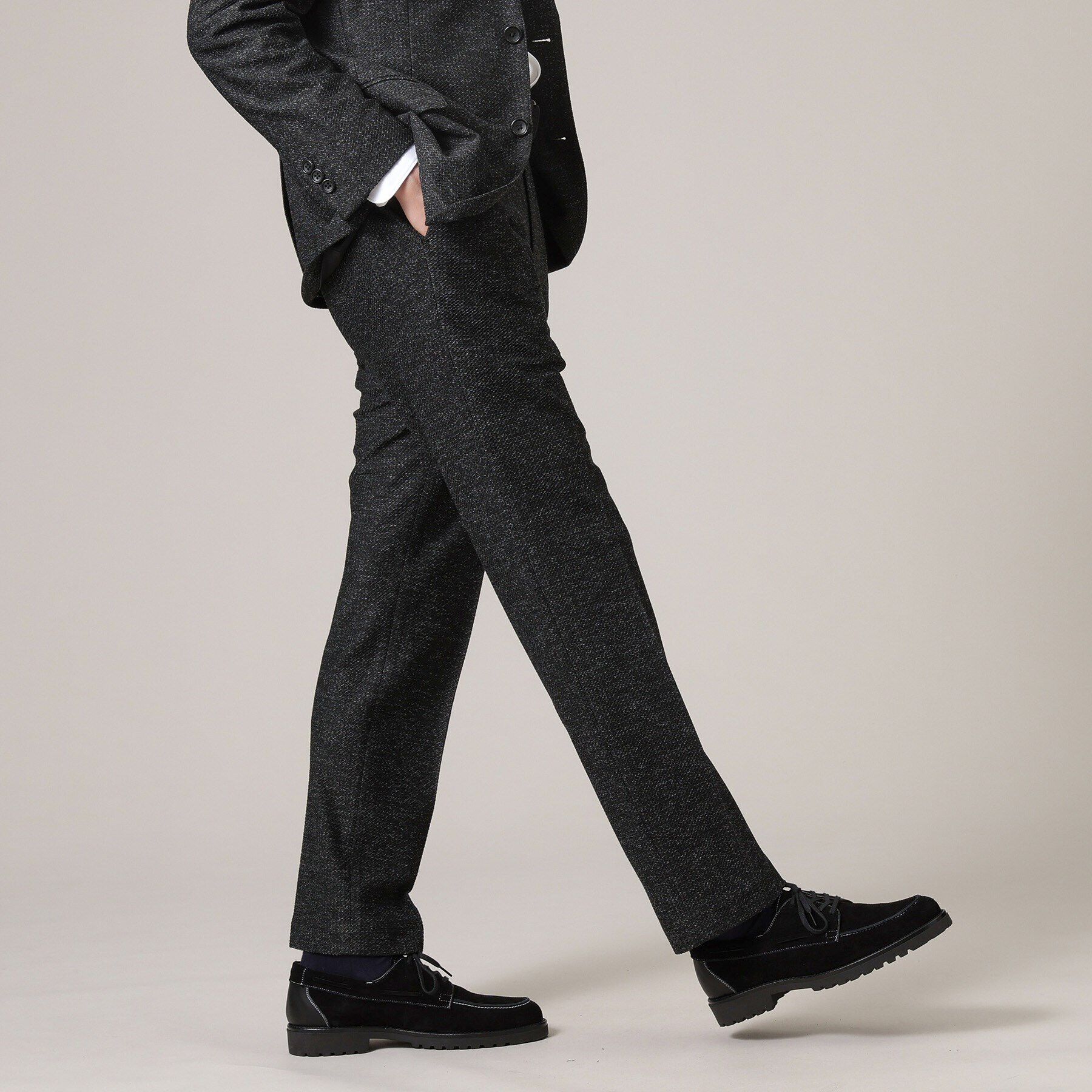 TAKEO KIKUCHI「【限定展開】先染めメランジ スラックス（セットアップ対応）」|その他|