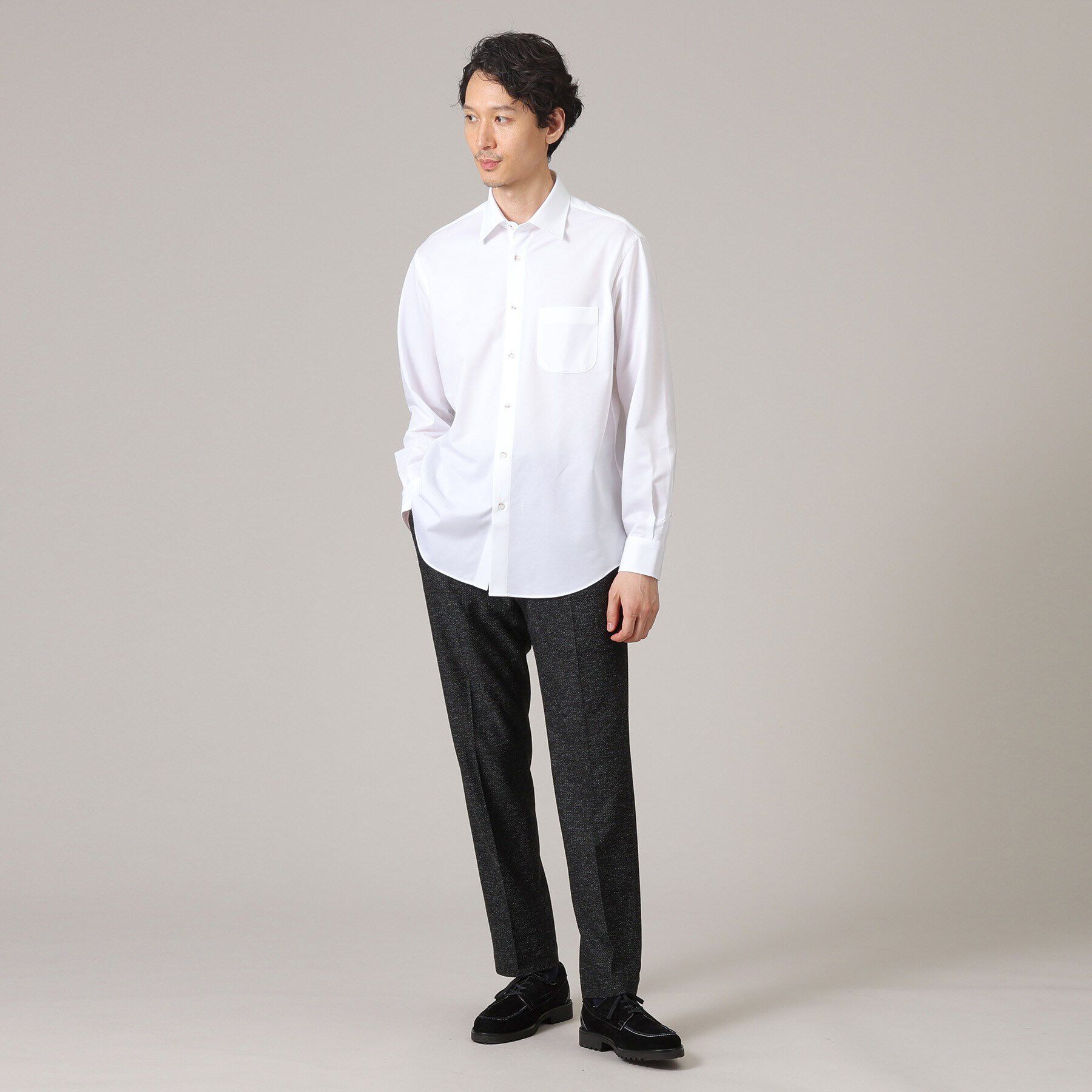 TAKEO KIKUCHI「【限定展開】先染めメランジ スラックス（セットアップ対応）」|その他|