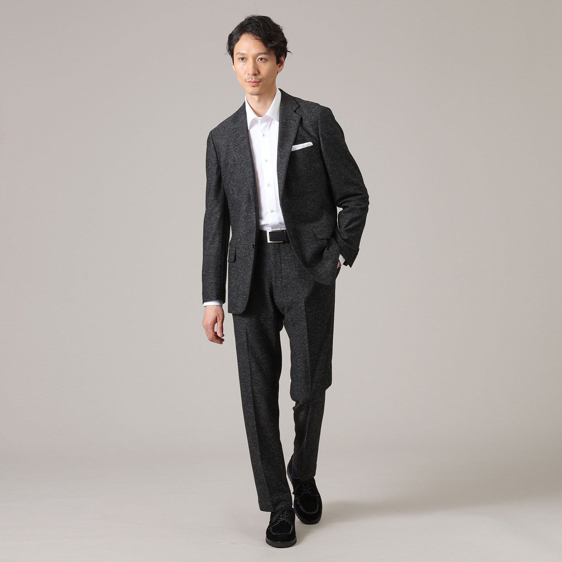 TAKEO KIKUCHI「【限定展開】先染めメランジ スラックス（セットアップ対応）」|その他|