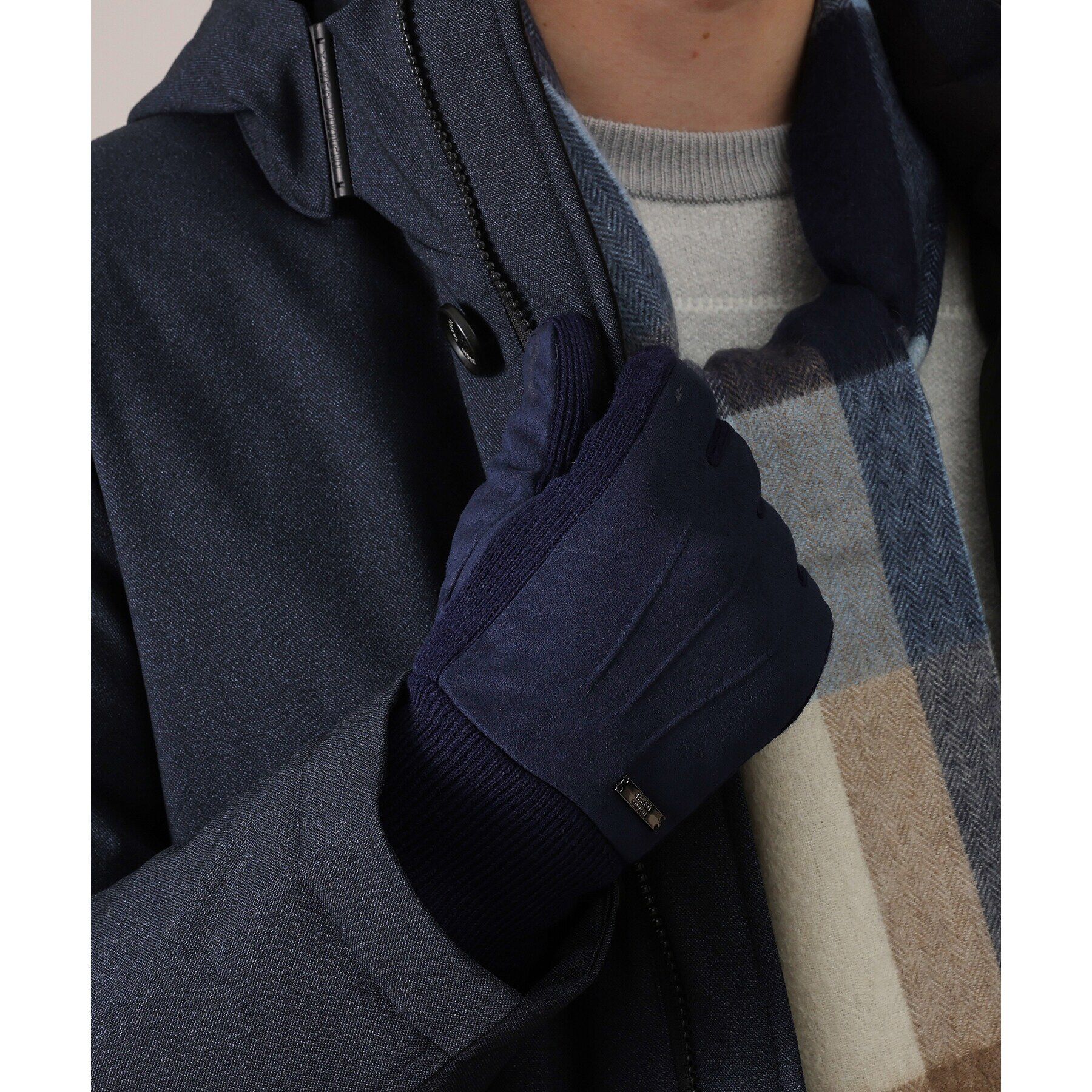 TAKEO KIKUCHI「【スマホ対応】合成皮革リブ付き グローブ」|手袋|