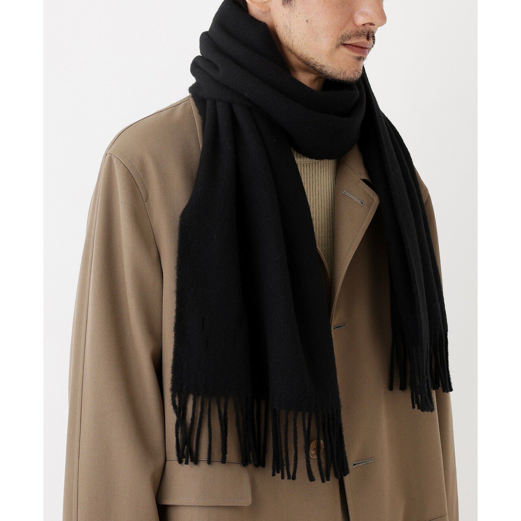 TAKEO KIKUCHI「【THE FLAGSHIP】バルキー カシミヤ マフラー」|ストール|