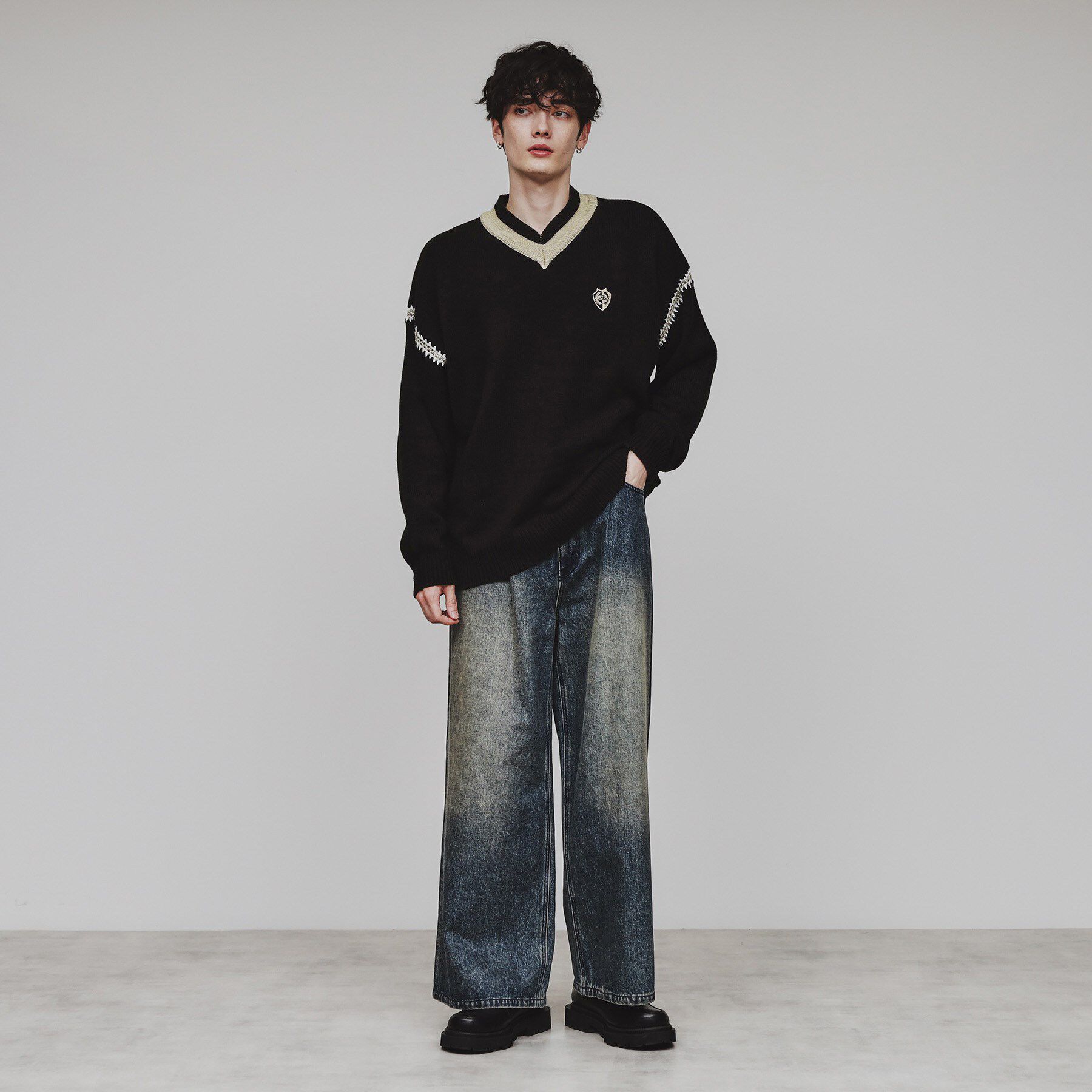 tk.TAKEO KIKUCHI「チルデンハンドステッチニット」|ニット・セーター|