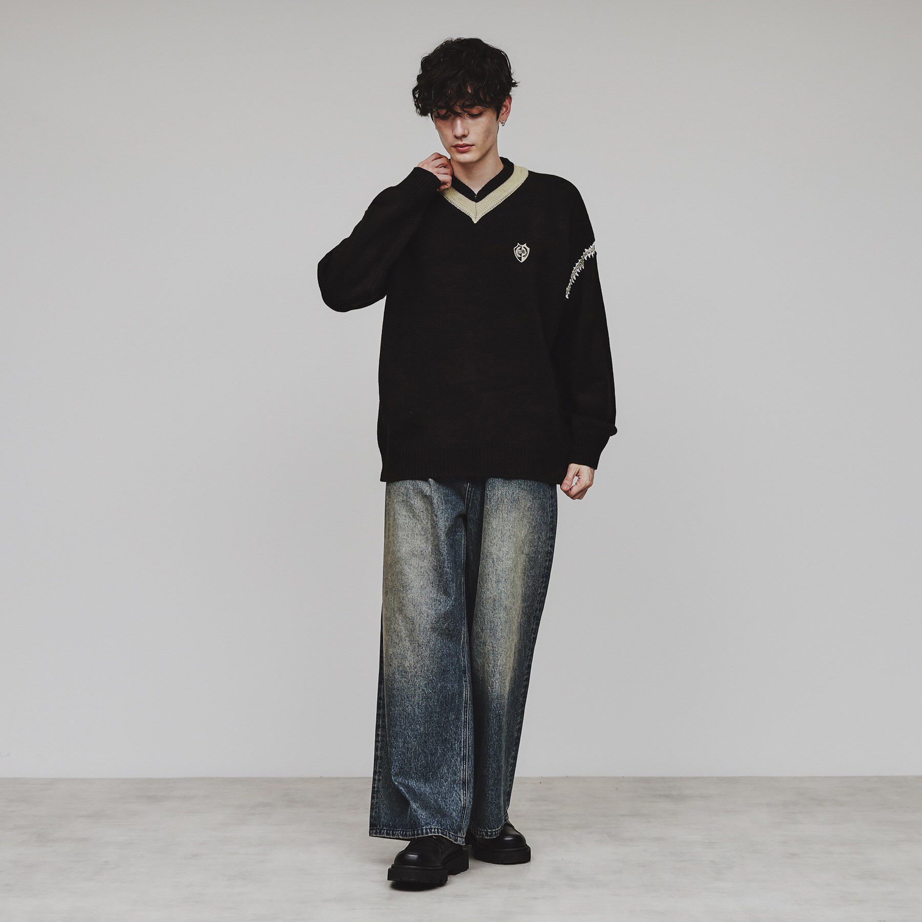 tk.TAKEO KIKUCHI「チルデンハンドステッチニット」|ニット・セーター|