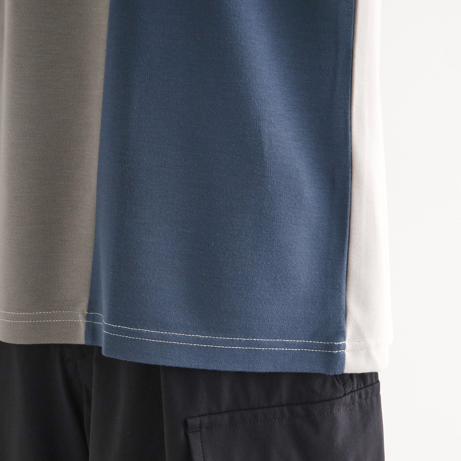 tk.TAKEO KIKUCHI「【UV／接触冷感】ナナメ切替アソートロンT」|Tシャツ・カットソー|