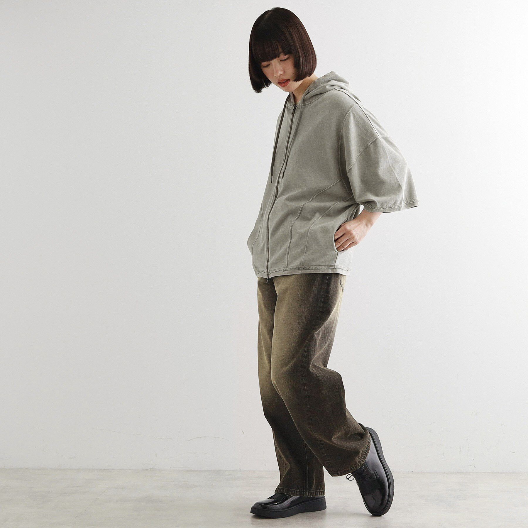 tk.TAKEO KIKUCHI「ヴィンテージライククロップドパーカ」|パーカー|
