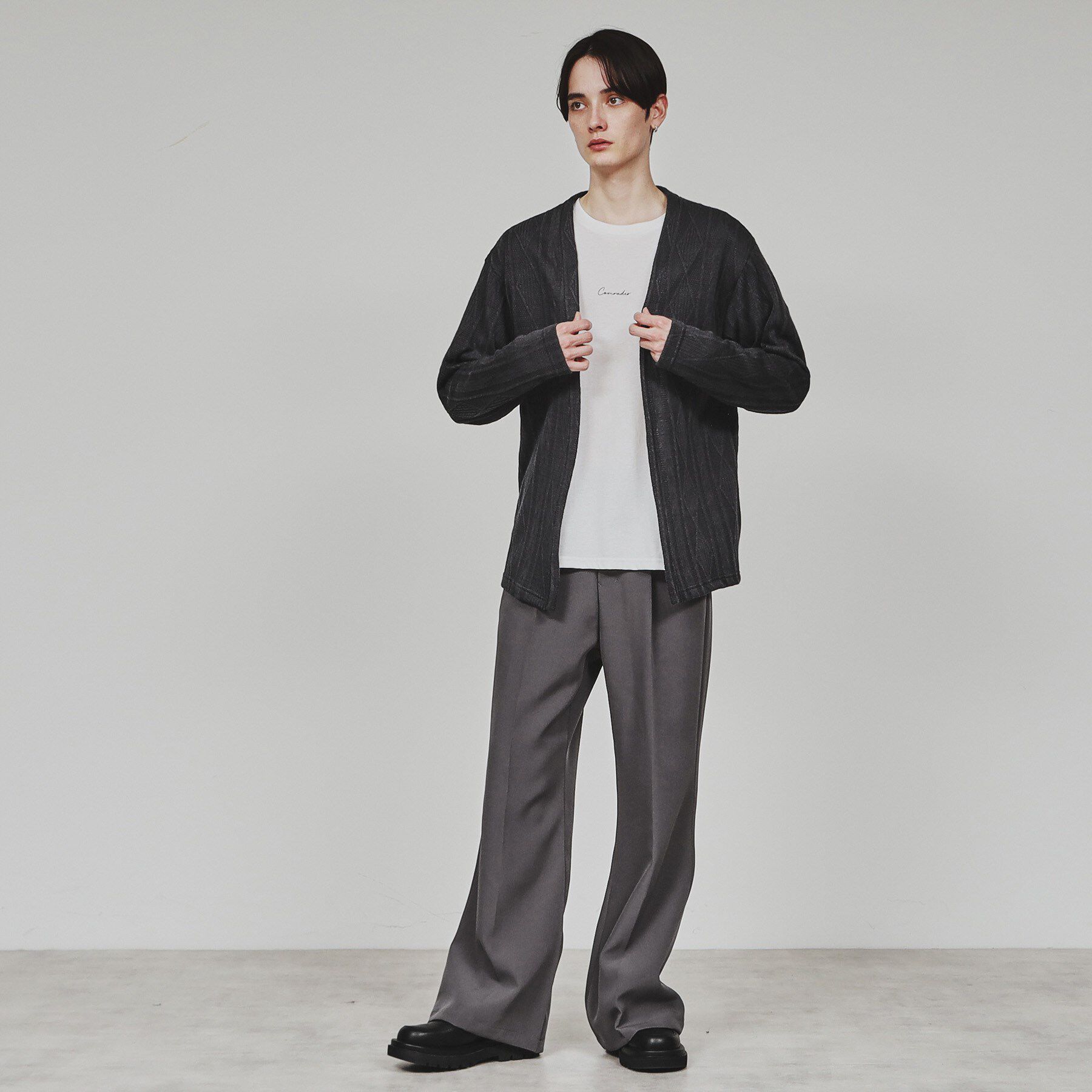 tk.TAKEO KIKUCHI「【セットアップ】フクレジャカードカーデアンサンブル」|カーディガン|