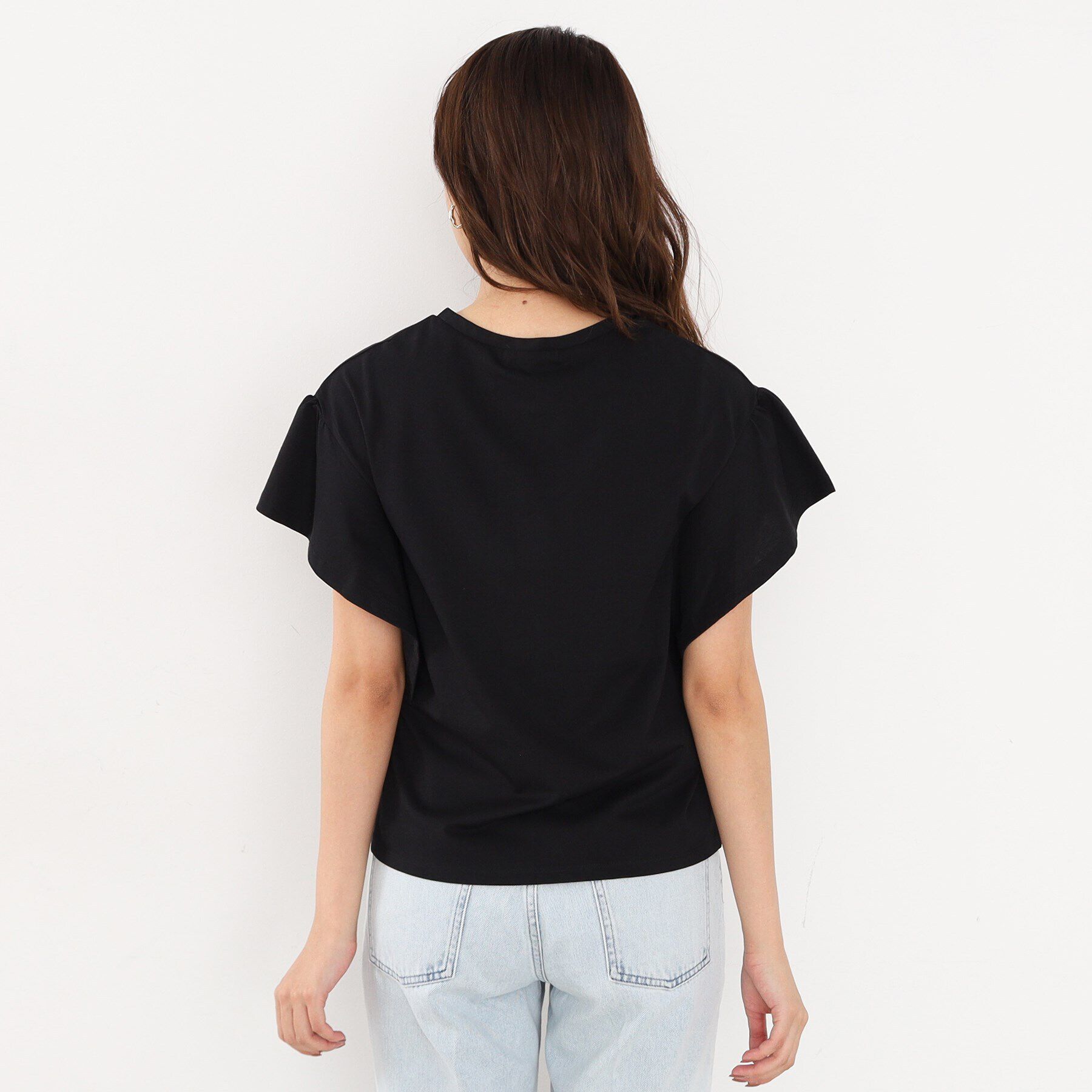 index「UV フリルスリーブカットソー【洗濯機洗い可/UVケア】」|Tシャツ・カットソー|