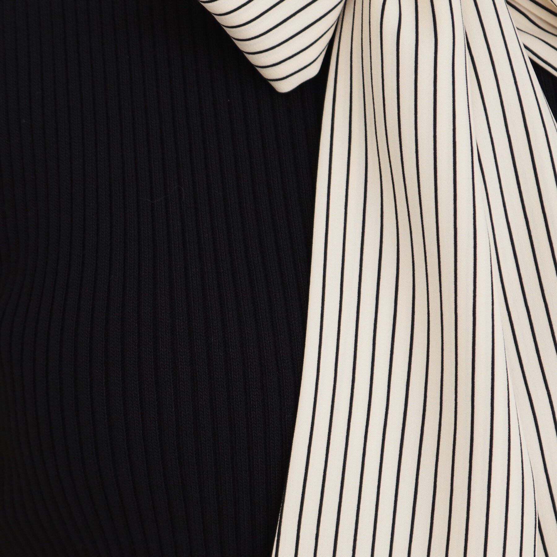 index「《美人百花掲載》スカーフ付きフレンチリブニット【洗濯機可】」|ニット・セーター|