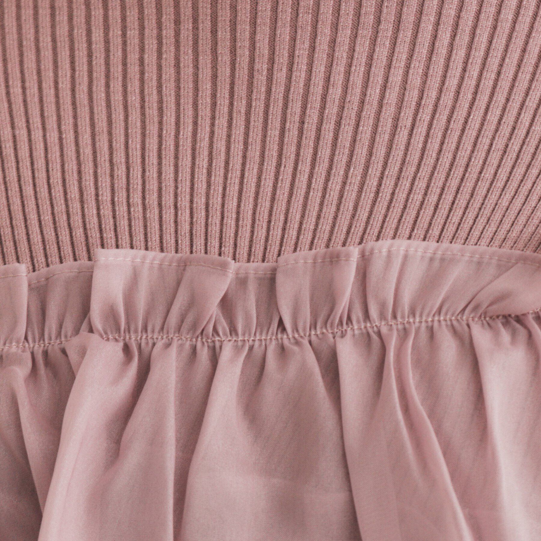 index「フリルギャザードッキングリブニット【洗濯機洗い可/抗ピル】」|ニット・セーター|