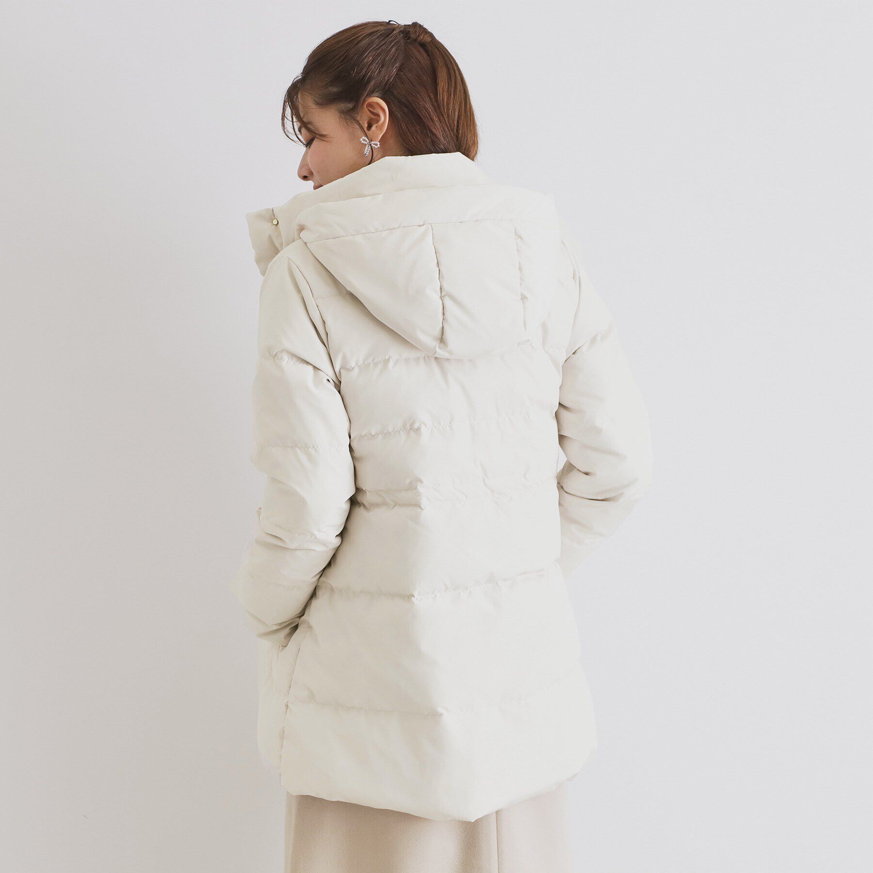 index「《XS-LLsize》河田ダウン ドロストミドルコート【洗濯機洗い可/撥水/静電気防止裏地】」|ダウン|