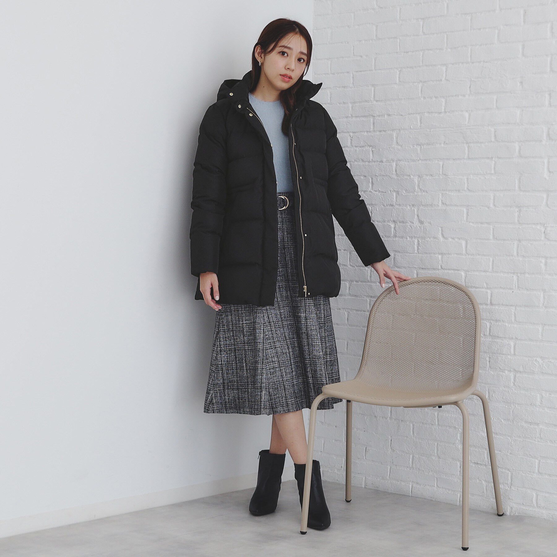 index「《XS-LLsize》河田ダウン ドロストミドルコート【洗濯機洗い可/撥水/静電気防止裏地】」|ダウン|