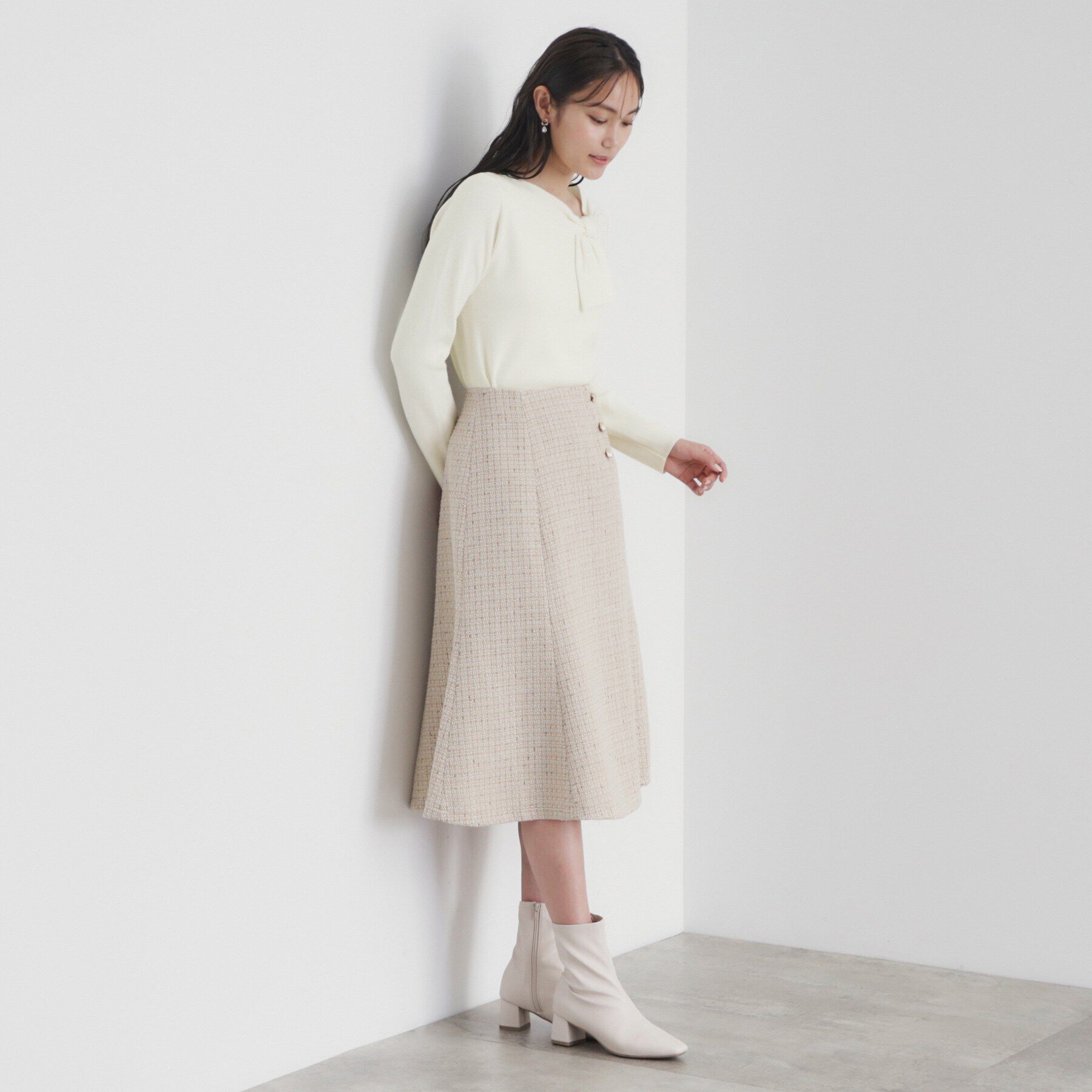 index「《6color/S-LLsize》アシメボウタイニット【洗濯機洗い可】」|ニット・セーター|