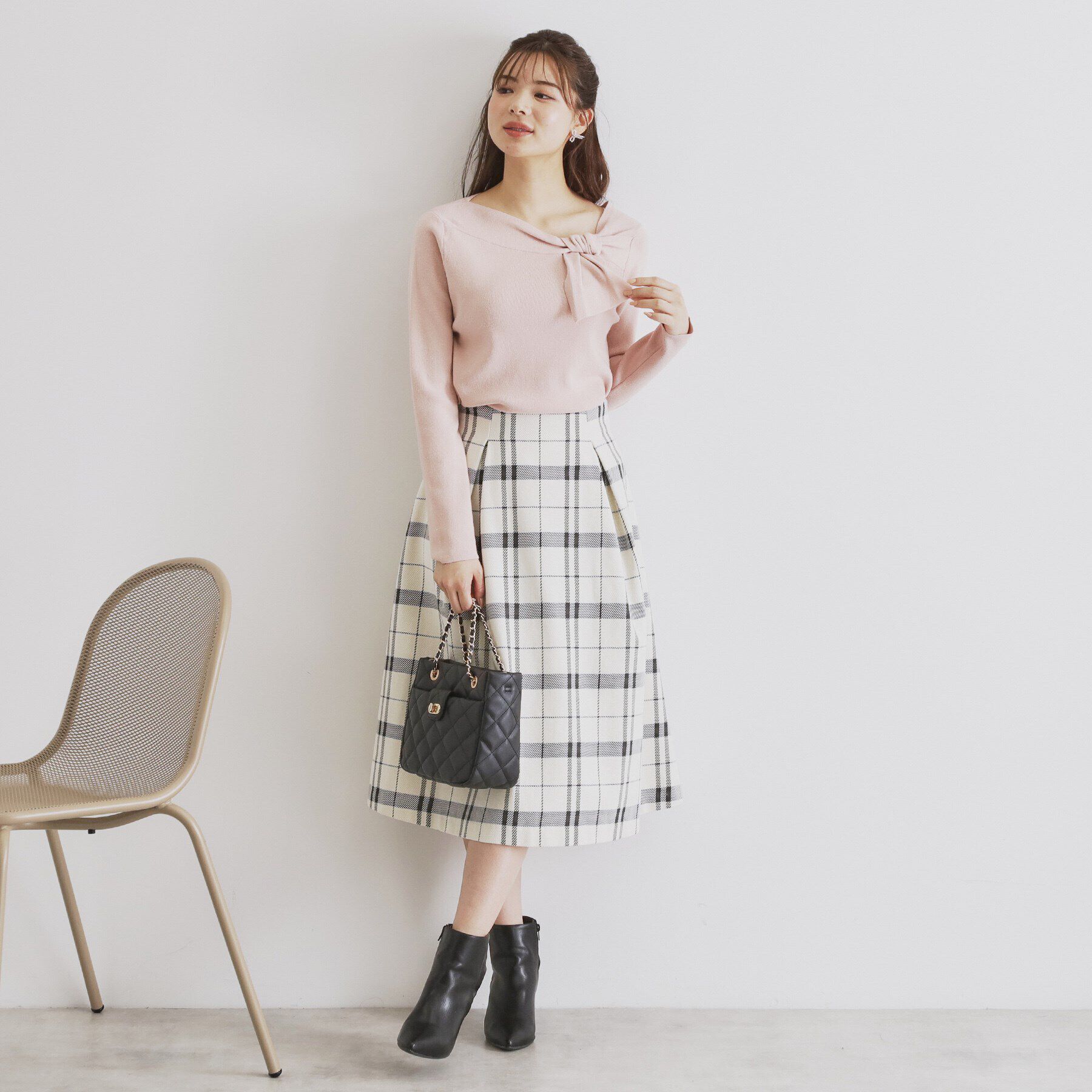 index「《6color/S-LLsize》アシメボウタイニット【洗濯機洗い可】」|ニット・セーター|