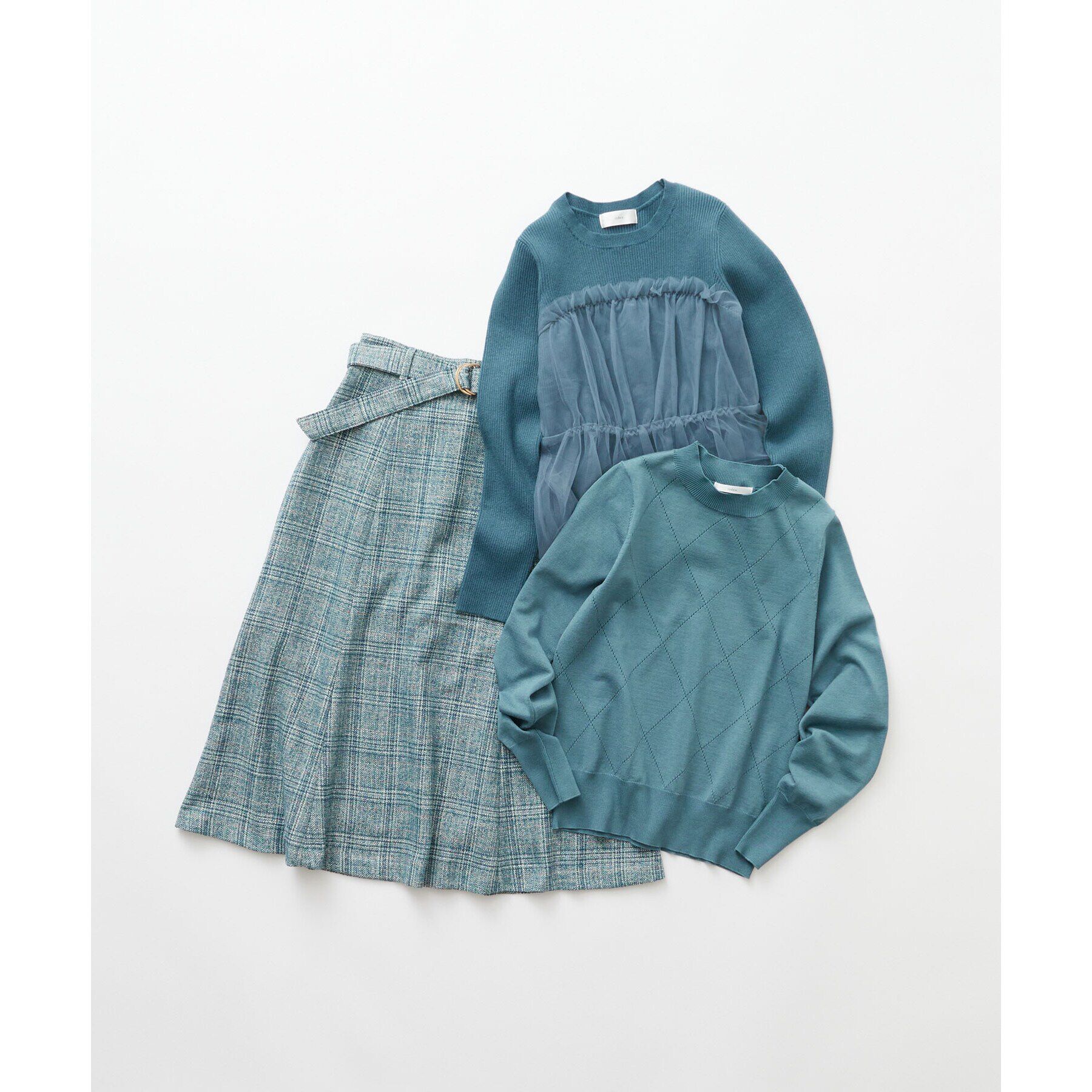 index「チェック柄マーメイドフレアスカート【洗濯機洗い可/イージーアイロン】」|スカート|