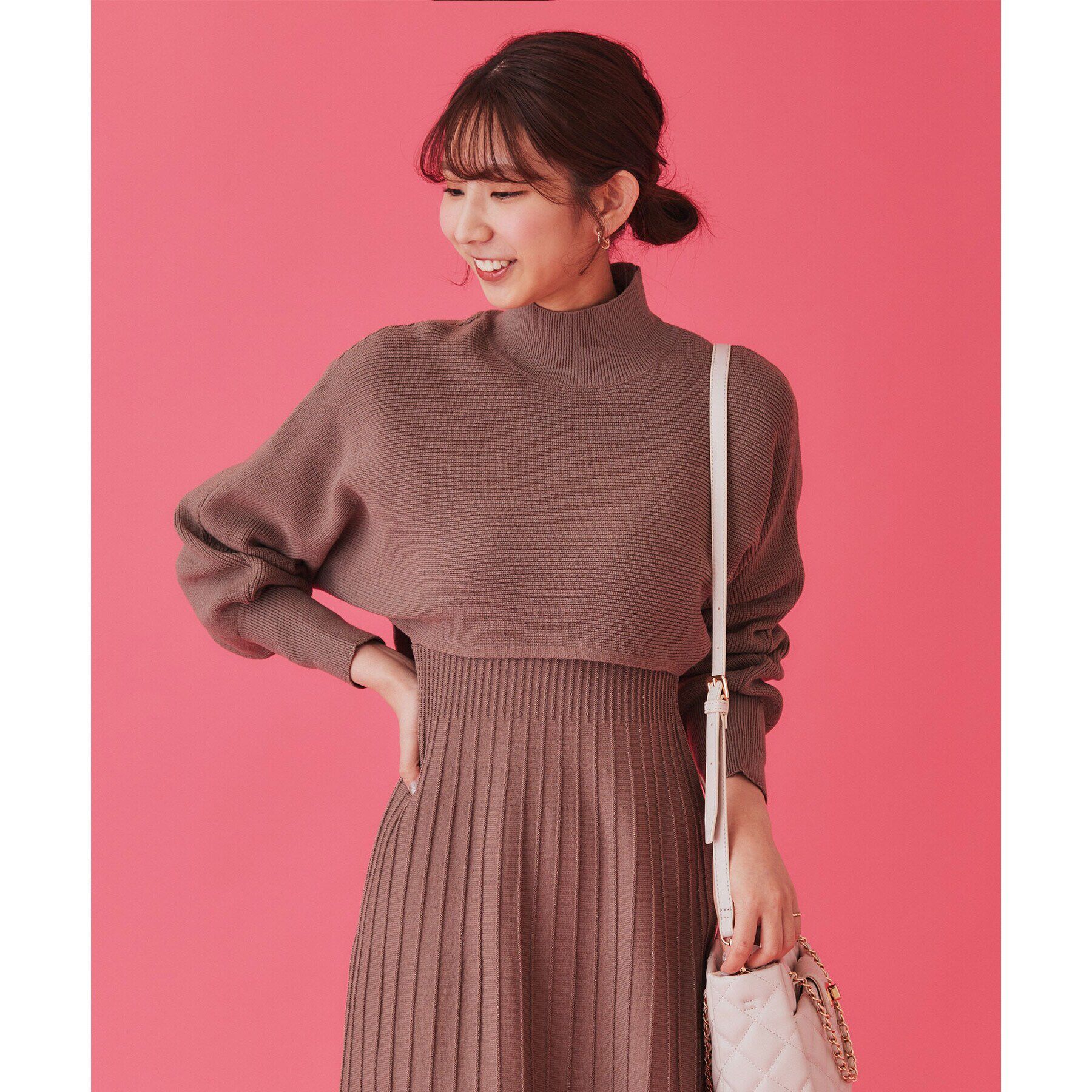 index「《XS-LLsize》マルチウェイニットワンピース【洗濯機洗い可】」|ワンピース|