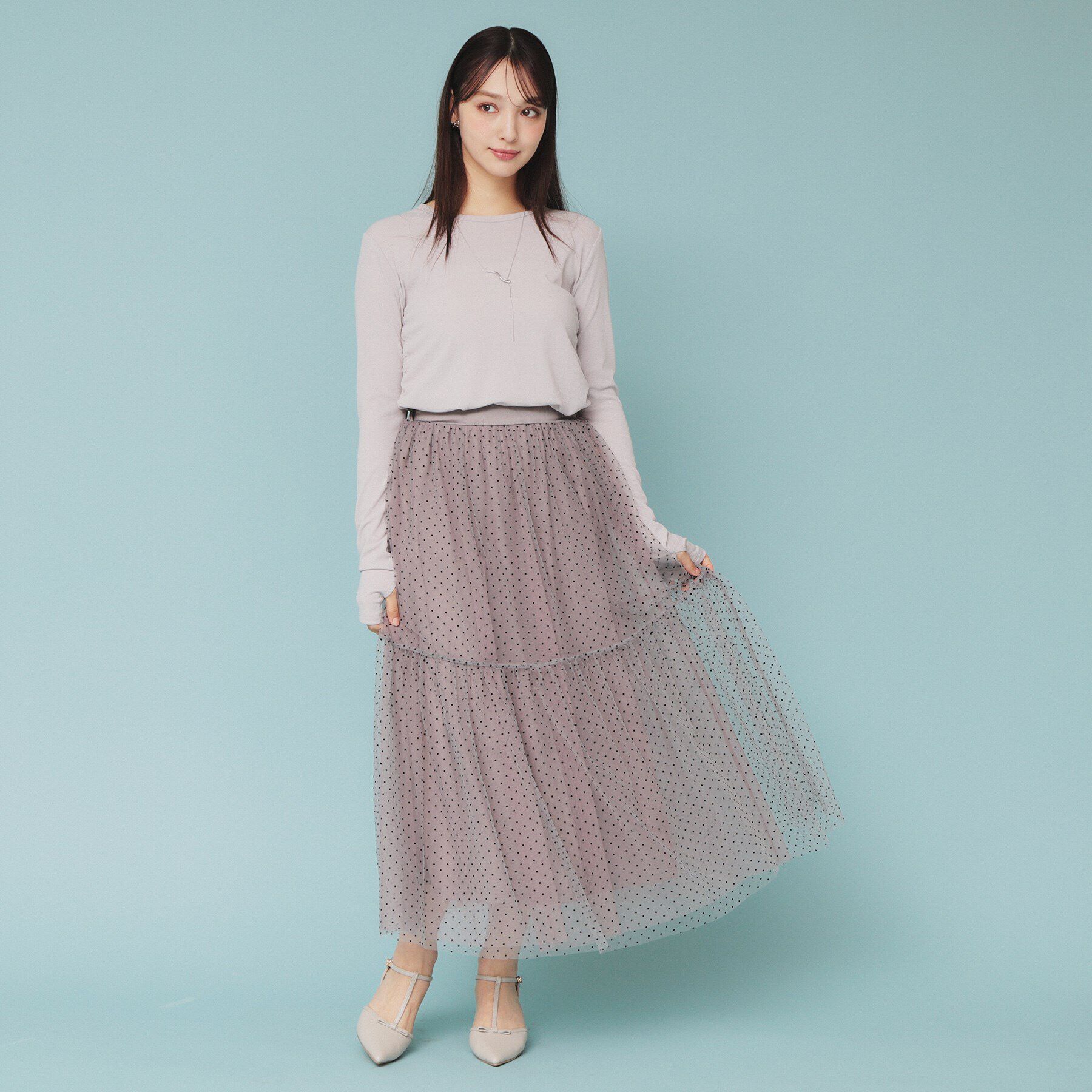 index「ドットチュールティアードスカート【洗濯機洗い可】」|スカート|
