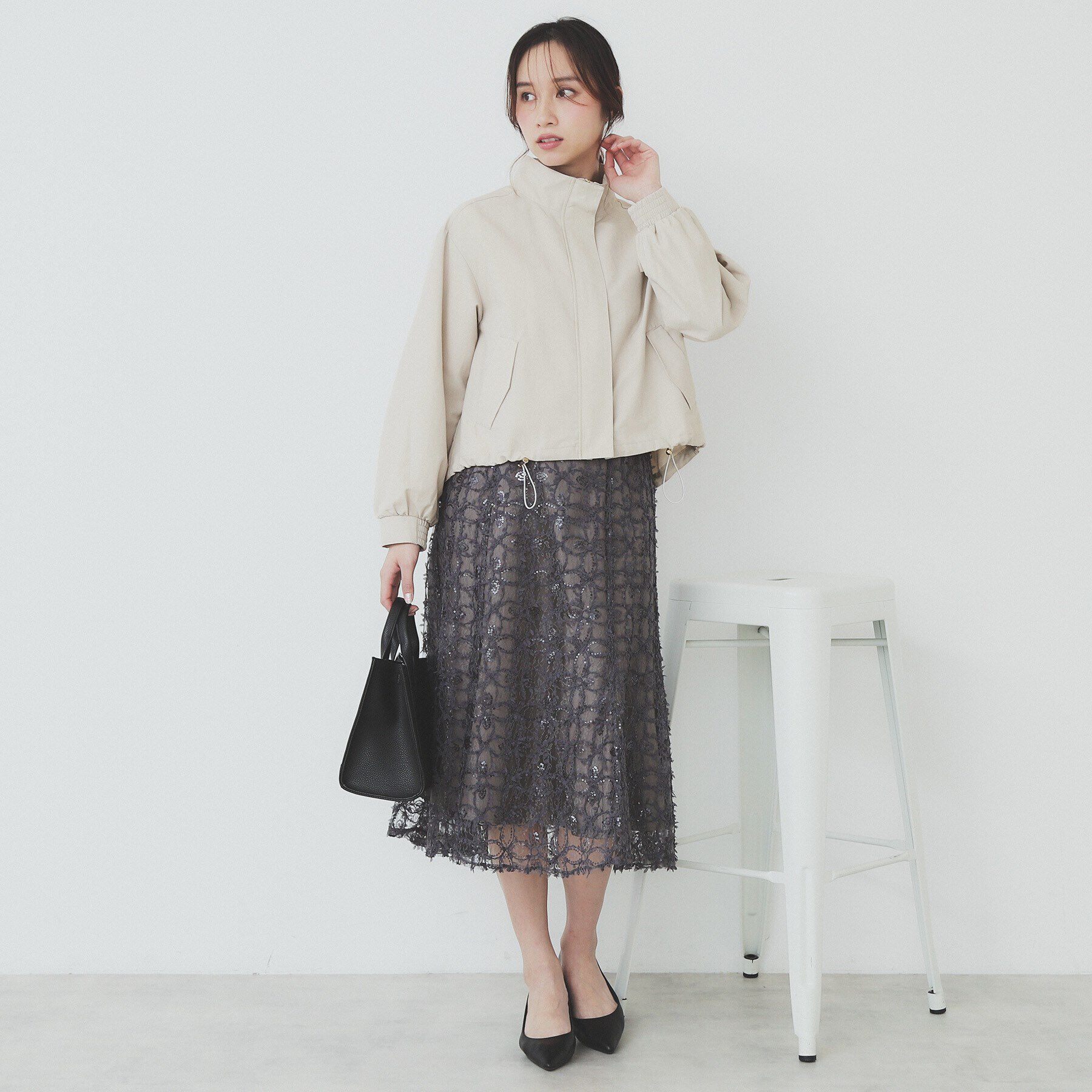 index「撥水スタンドカラーショートブルゾン【洗濯機洗い可】」|ブルゾン・スタジャン|