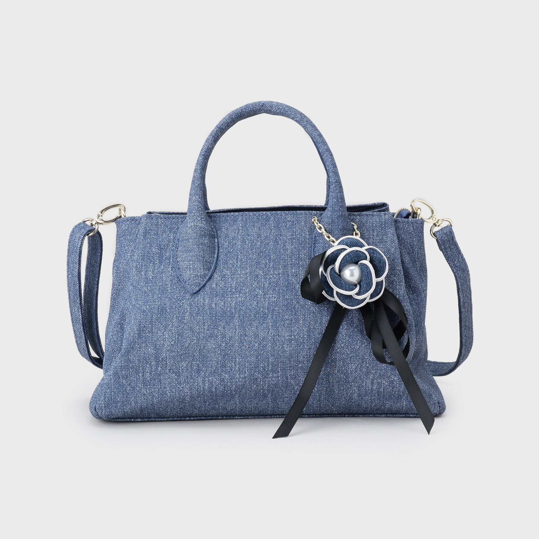 index「【2WAY】フラワーチャーム付きショルダー取外し可バッグ」|ショルダー・メッセンジャー|