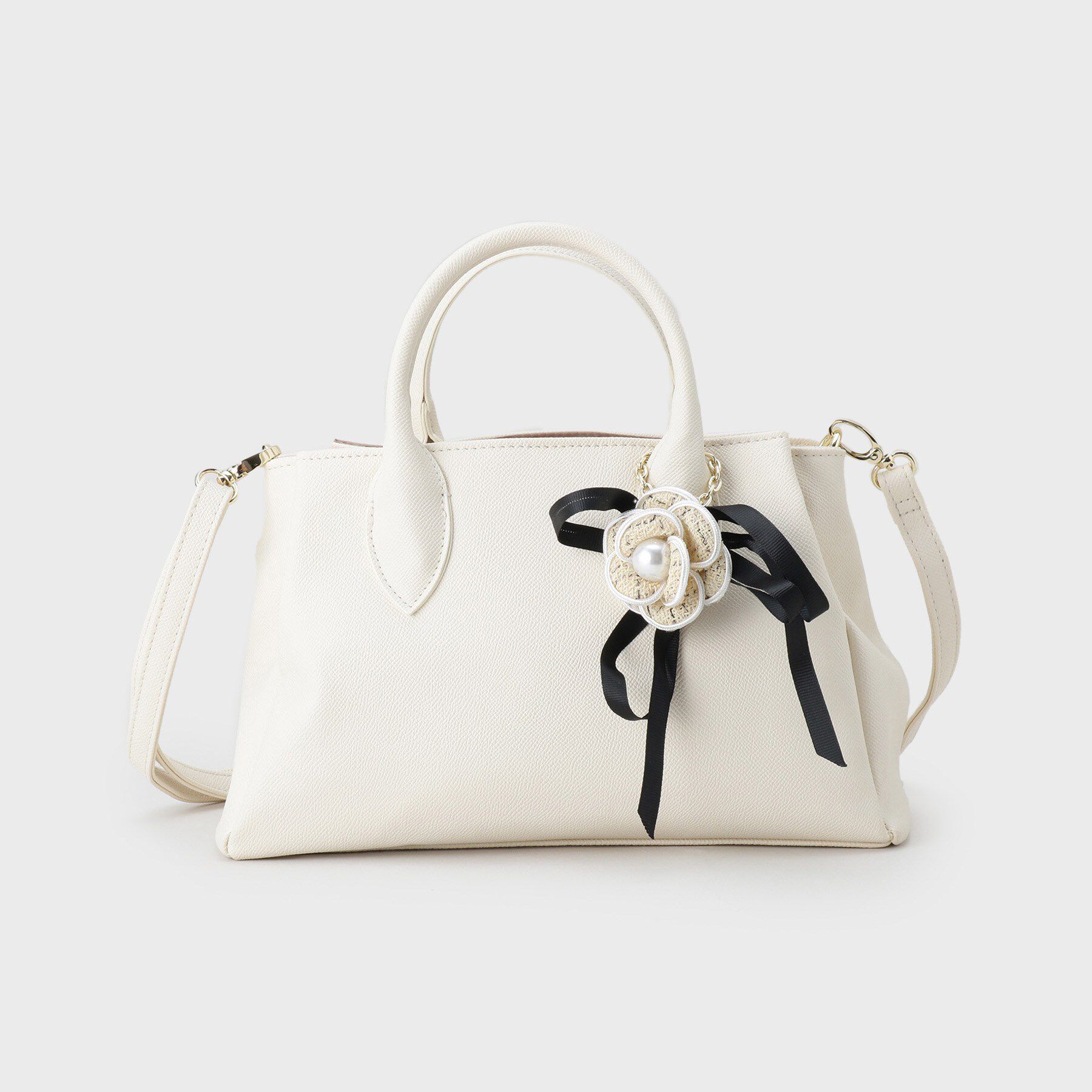 index「【2WAY】フラワーチャーム付きショルダー取外し可バッグ」|ショルダー・メッセンジャー|