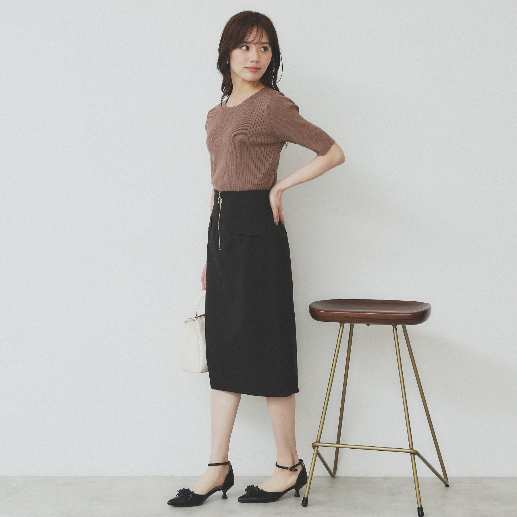 index「リブケーブルニット【洗濯機洗い可】」|ニット・セーター|