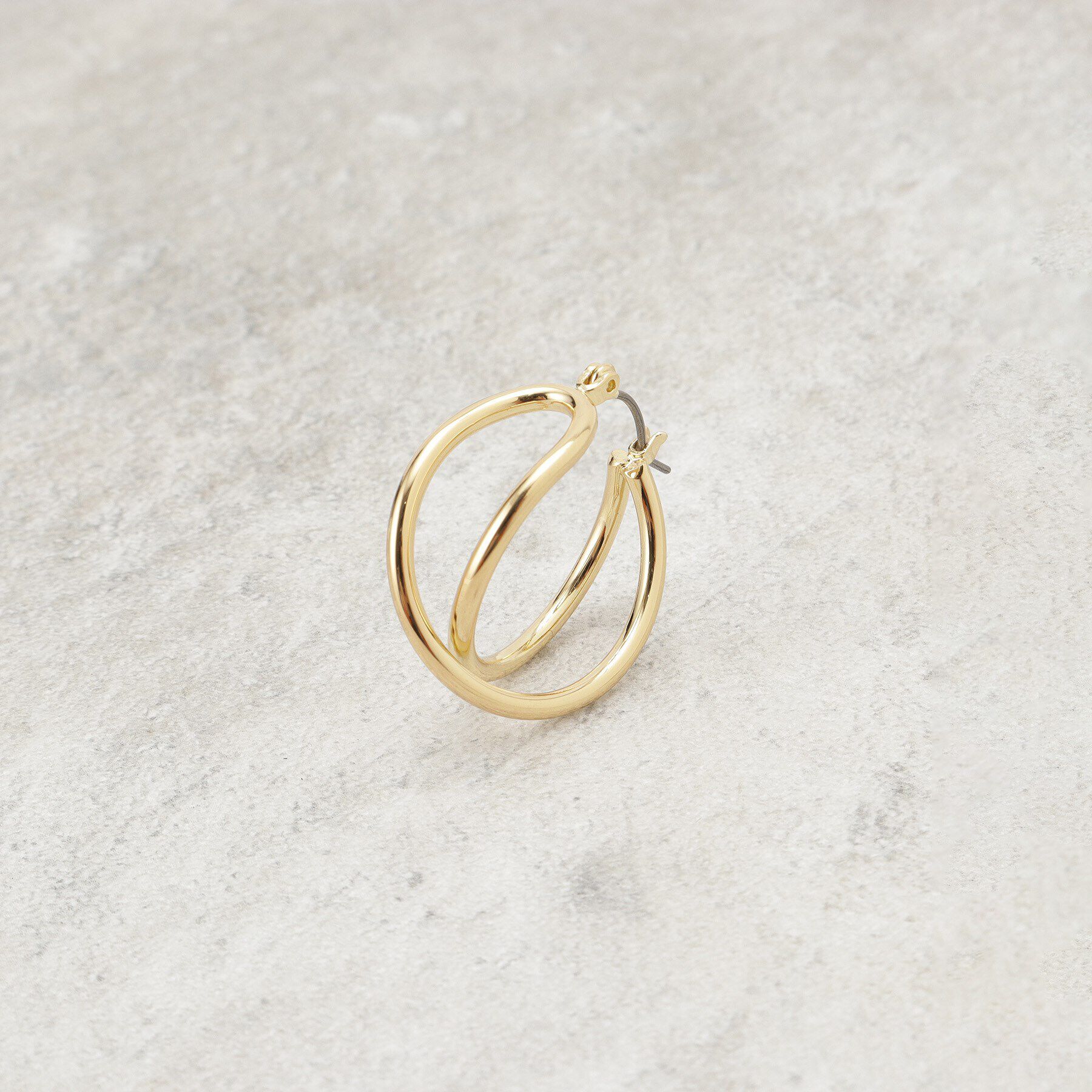 OPAQUE.CLIP「ダブルラインフープピアス」|ピアス|