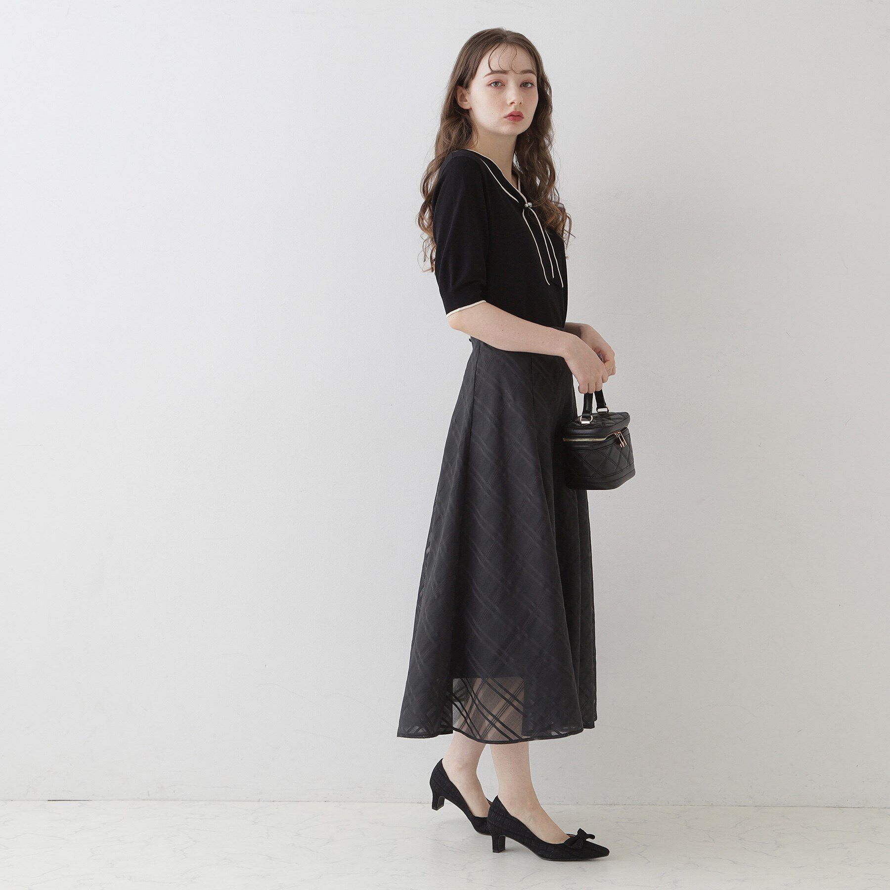 Couture broach「【上品なアクセントをプラス】配色フェイクパールタイ」|ニット・セーター|