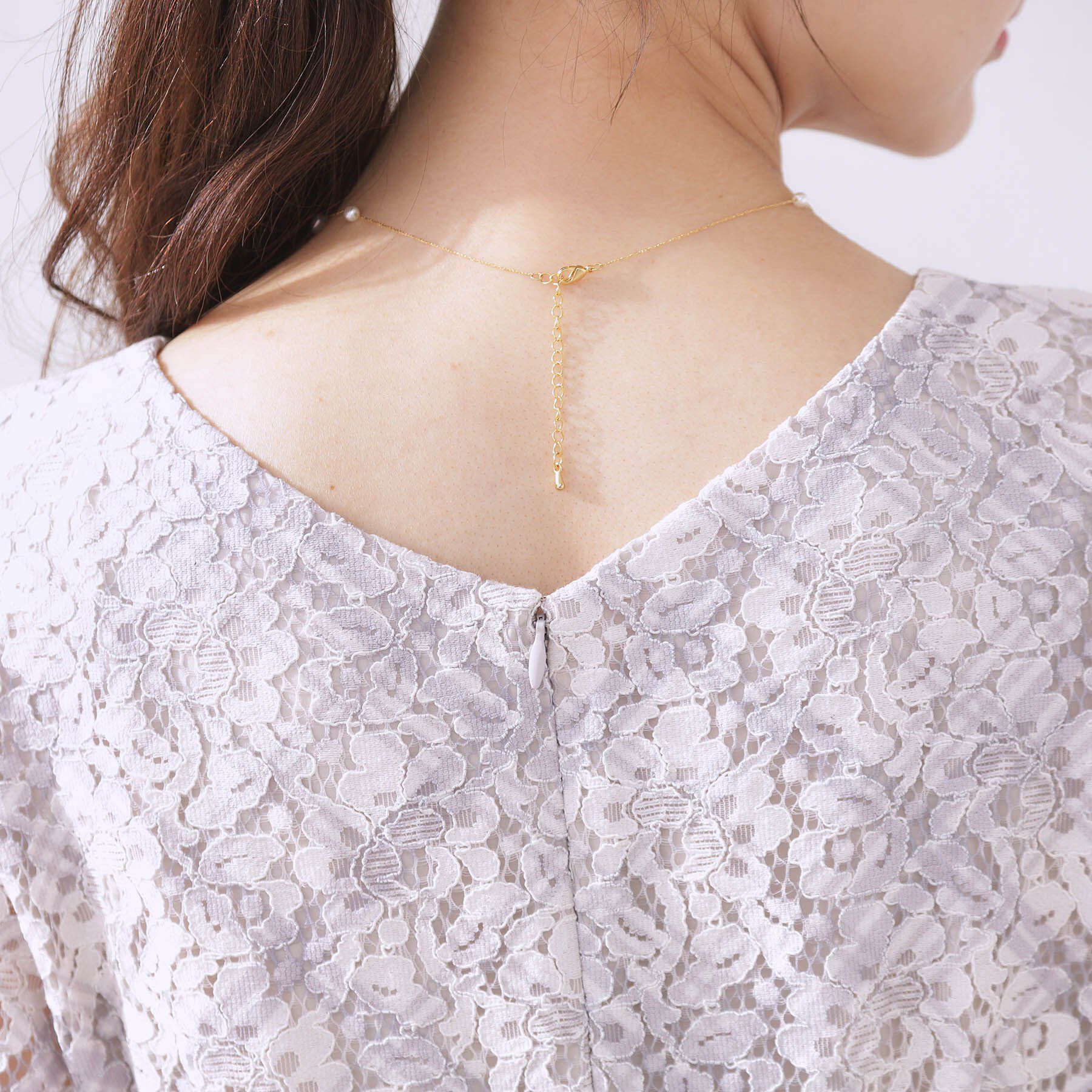 Couture broach「【一枚で着映え・華やか】チェックプリント コードレースワンピース」|ワンピース|