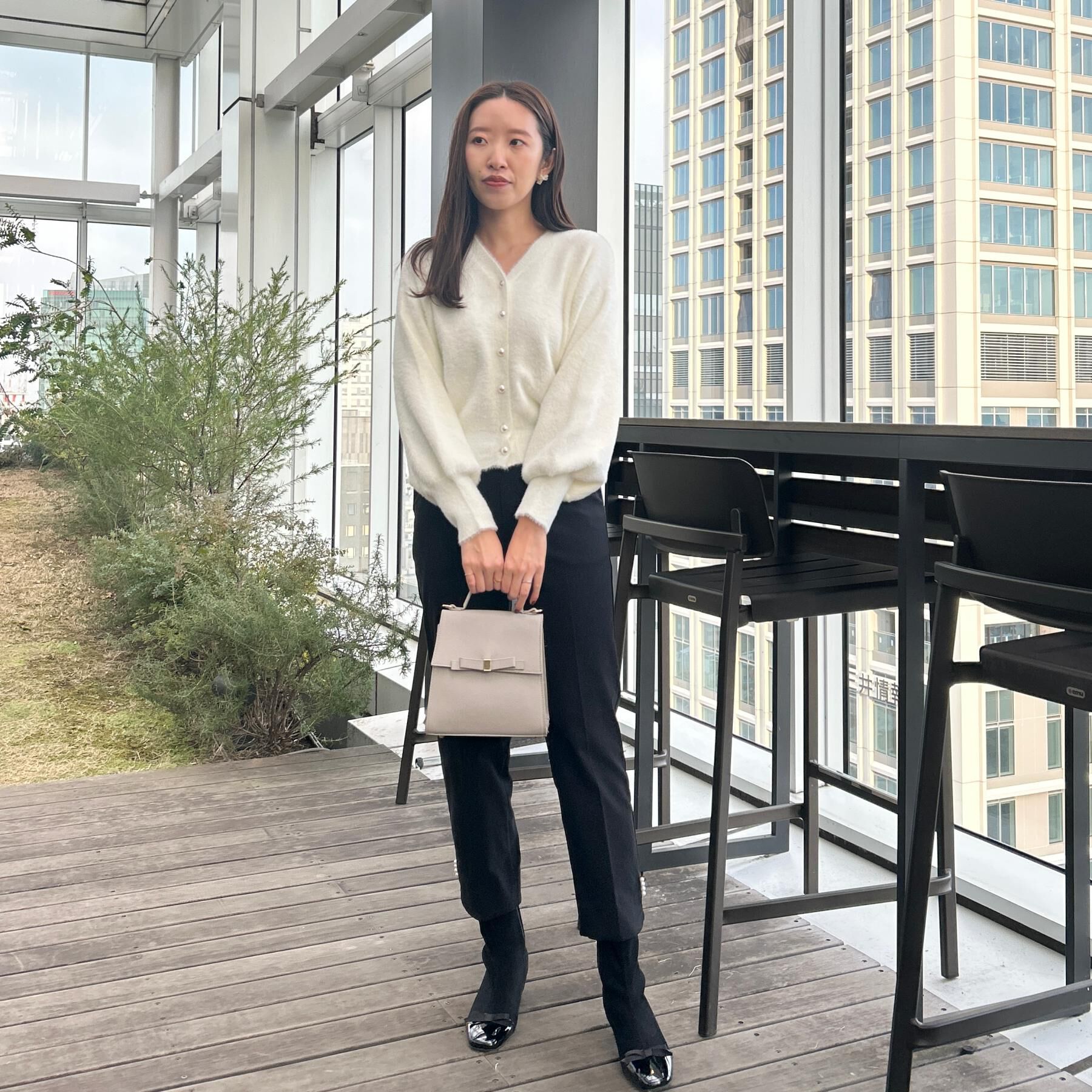 Couture broach「【前後2WAY】Springフェザーカーデトップス」|カーディガン|