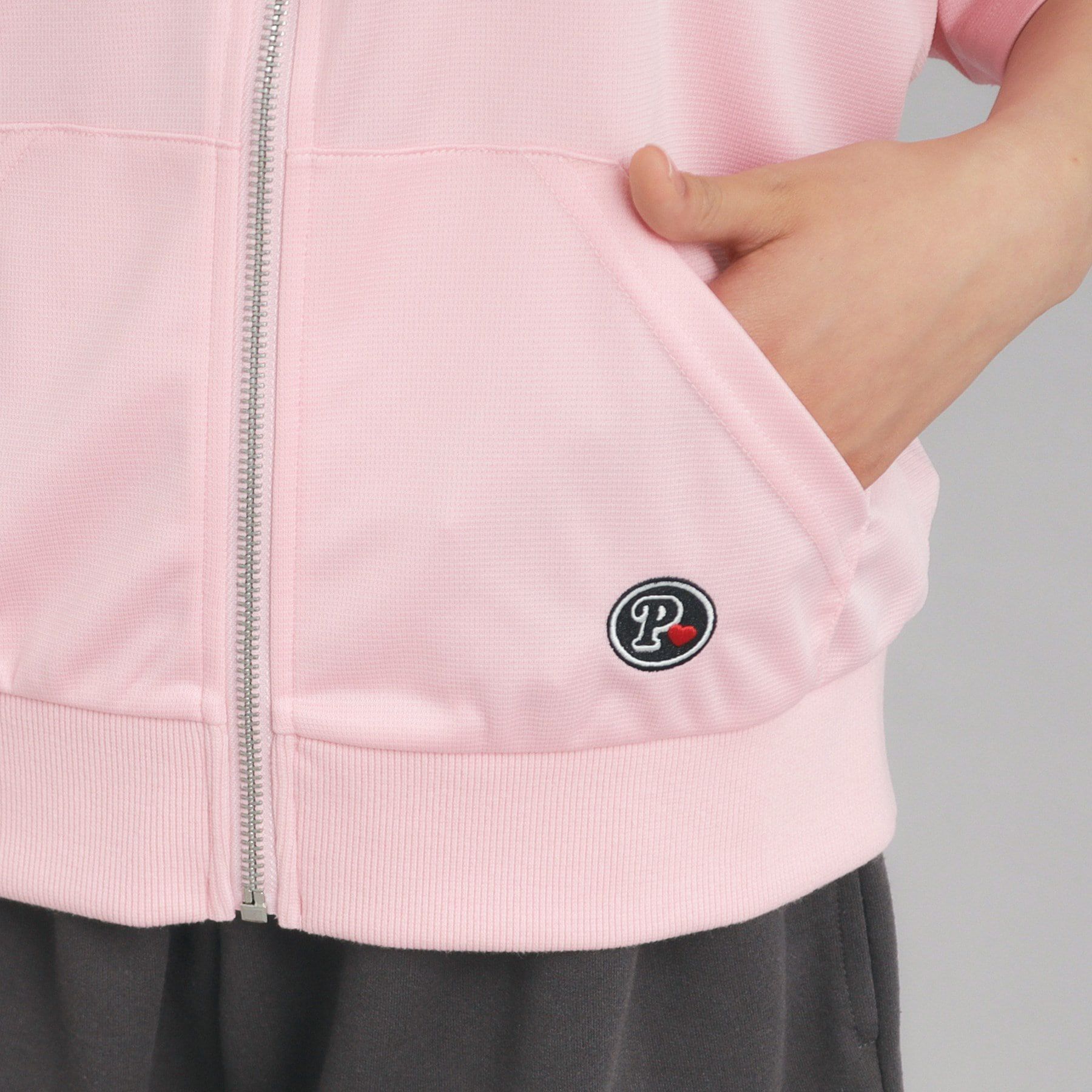 PINK-latte「5分袖トラックジャケット」|パーカー|